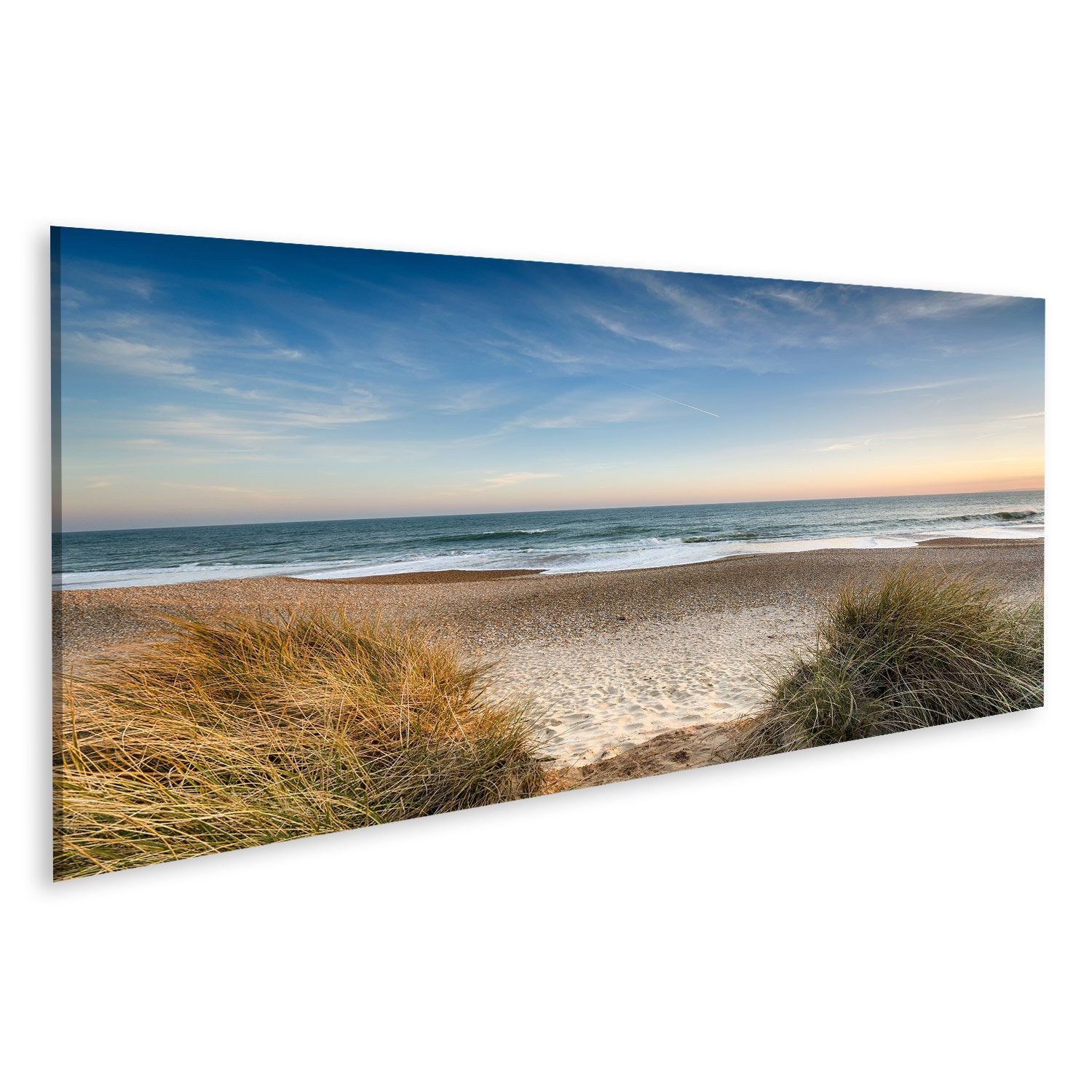 islandburner Leinwandbild Bild auf Leinwand Der Strand In Der Nähe Von Christchurch Hengistbury