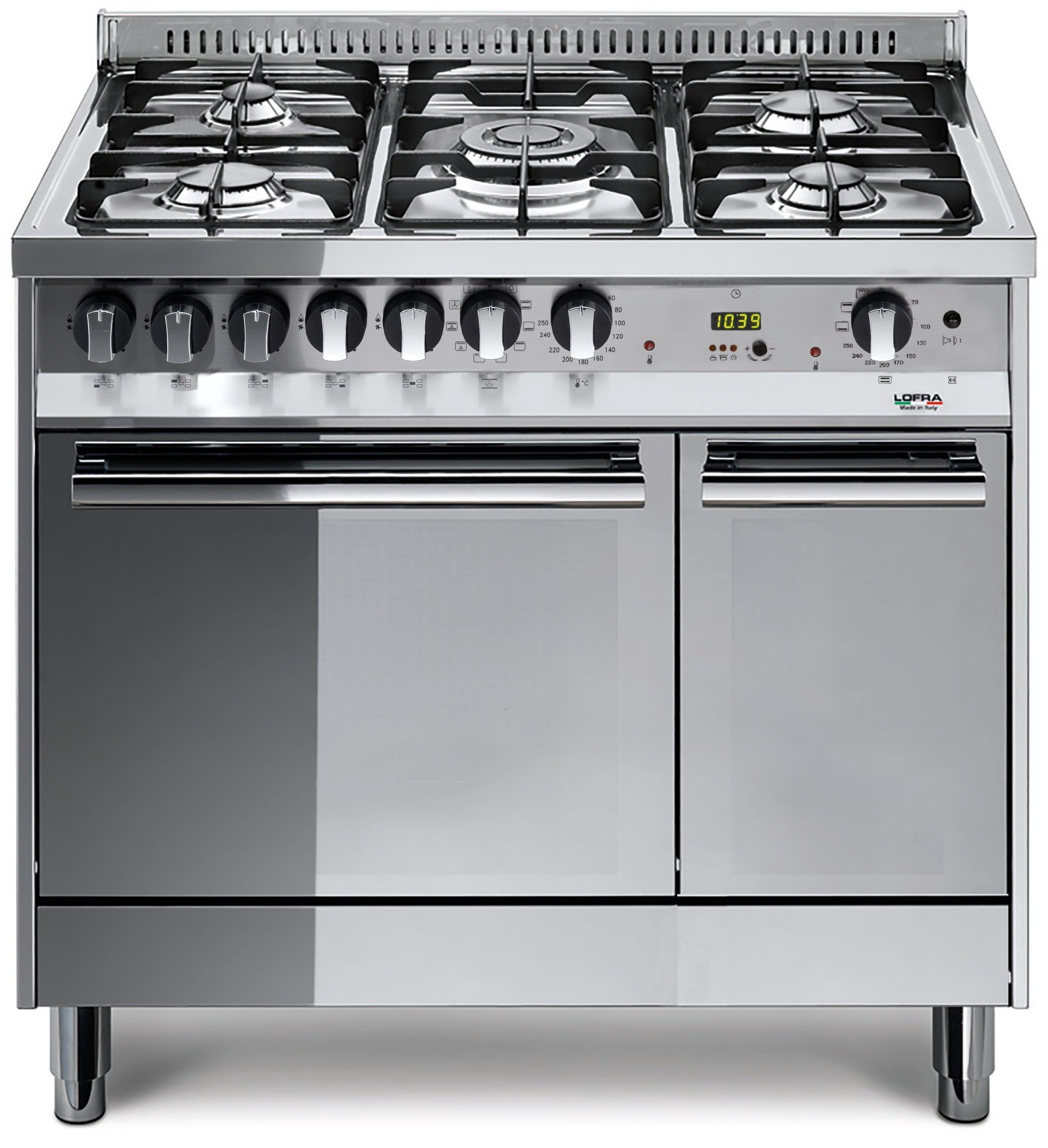 Lofra Gas-Standherd MAXIMA - DOUBLE OVEN 90 cm MAXIMA - DOUBLE OVEN 90 cm - MD 96 MFTE / C, mit 2-fach-Teleskopauszug, Sicherheitsventile