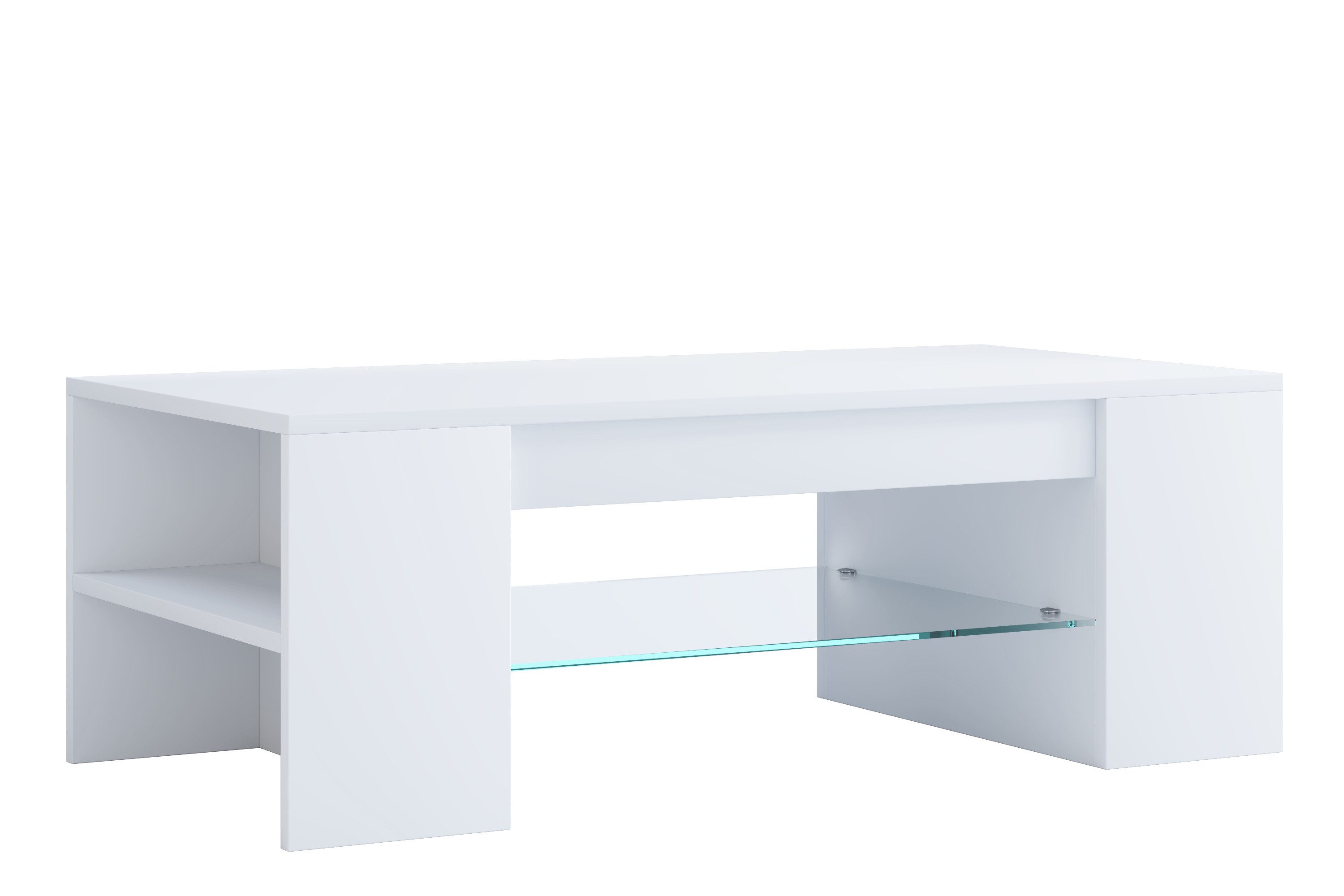 VCM Couchtisch Tunas B. 100 x T. 50 x H. 35 cm, Stauraum für Fernbedienung und Snacks, passend zu modernem Wohnstil – Bild 2 von 4