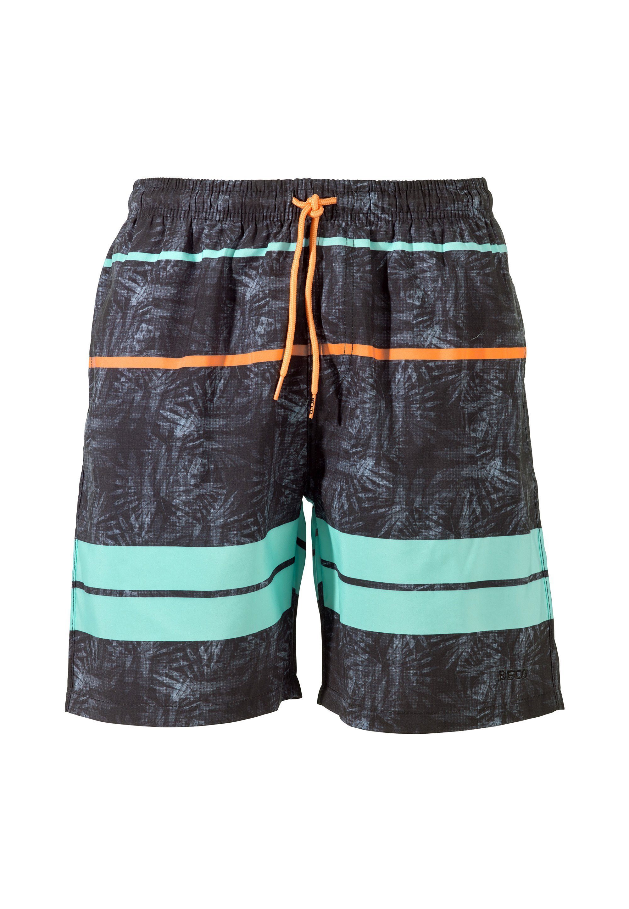 BEactive schnelltrocknendem Material Schwimmshorts Jungle Beco aus Night Badehose Beermann (1-St)