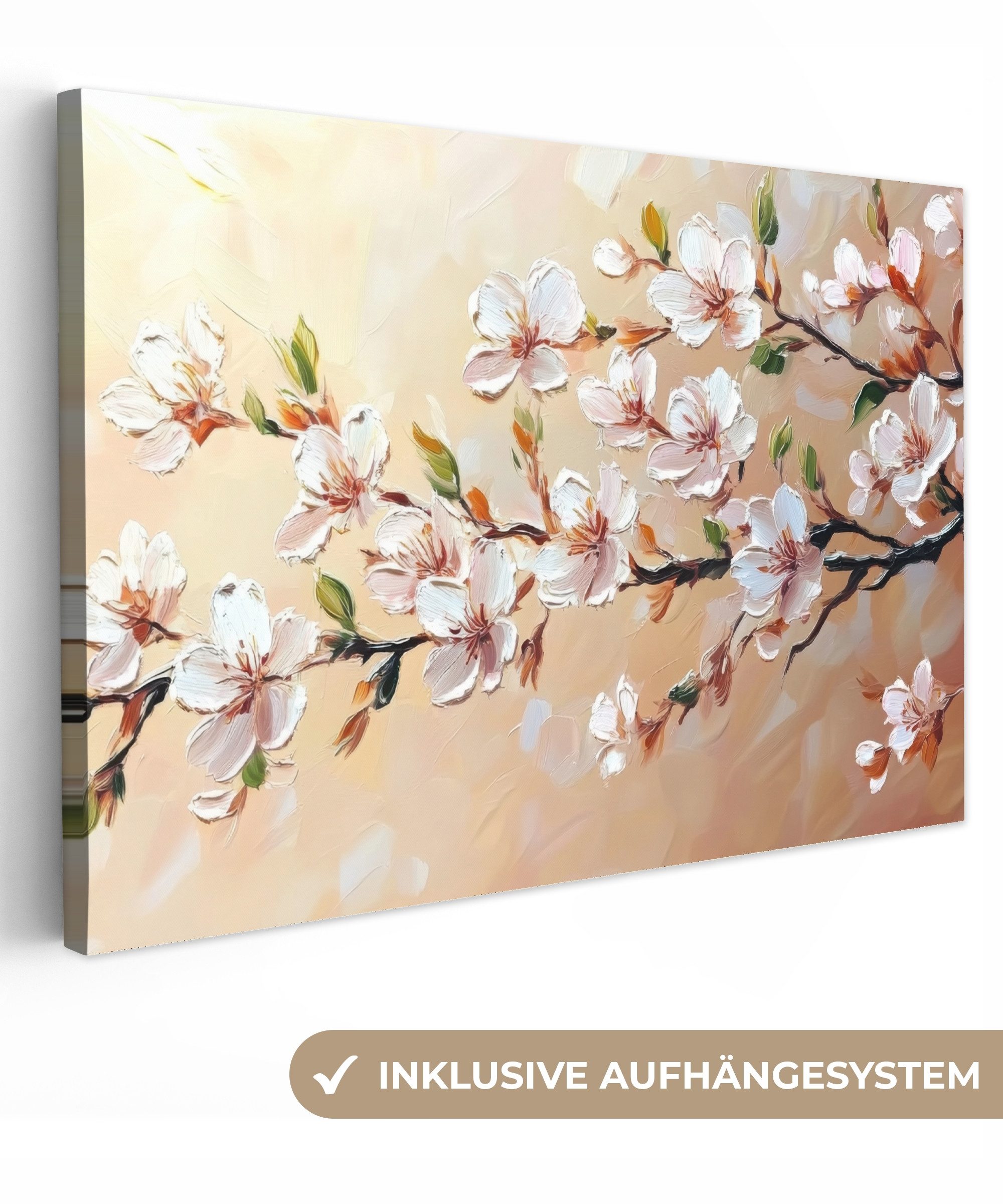 OneMillionCanvasses® Leinwandbild Blütenzweige - Malerisch - günstig online kaufen