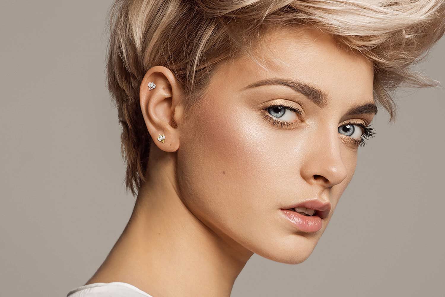 PIERCINGLINE Single-Ohrstecker Titan Ohrpiercing mit Innengewinde günstig online kaufen