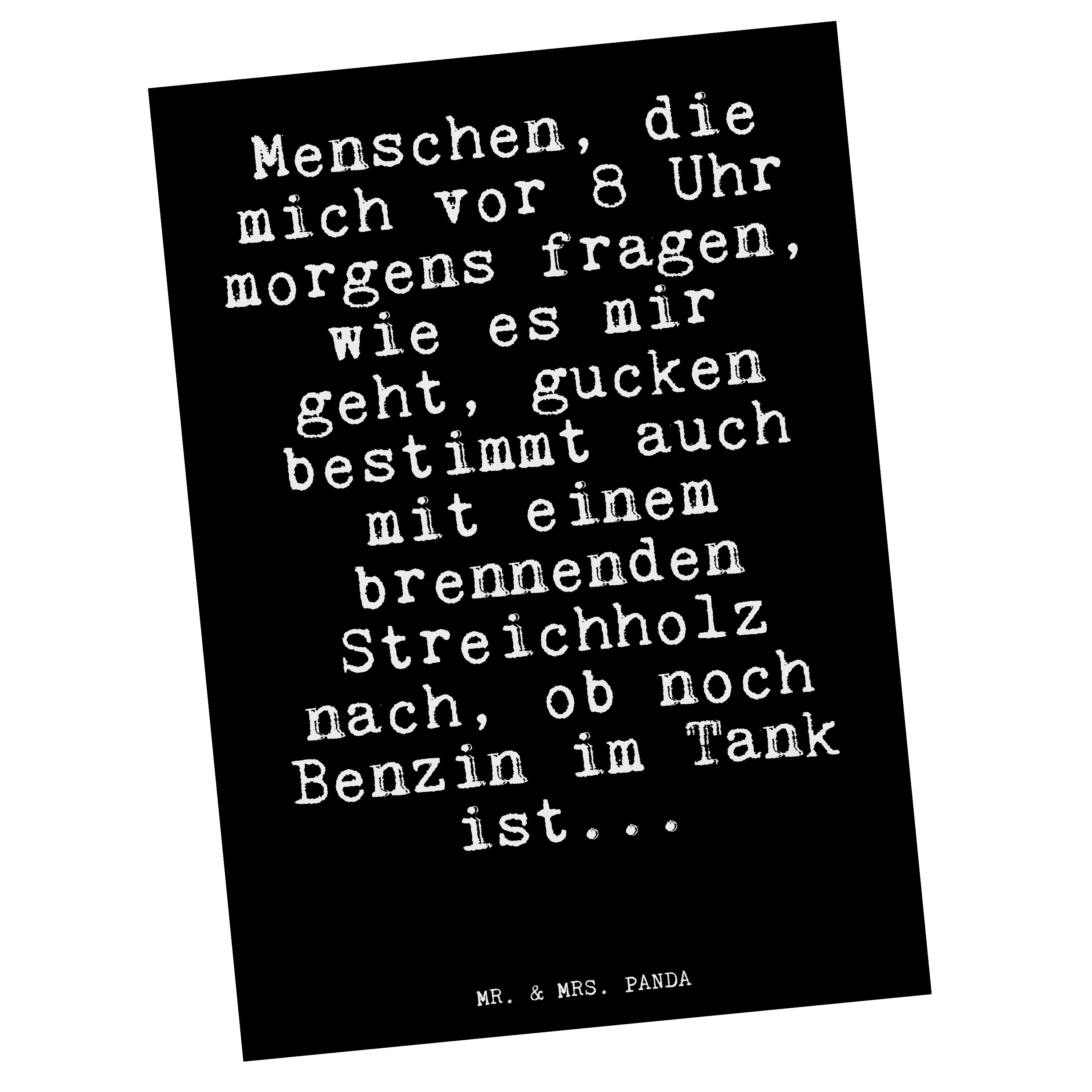 Mr. & Mrs. Panda Postkarte »Menschen, die mich vor... Schwarz Zitat
