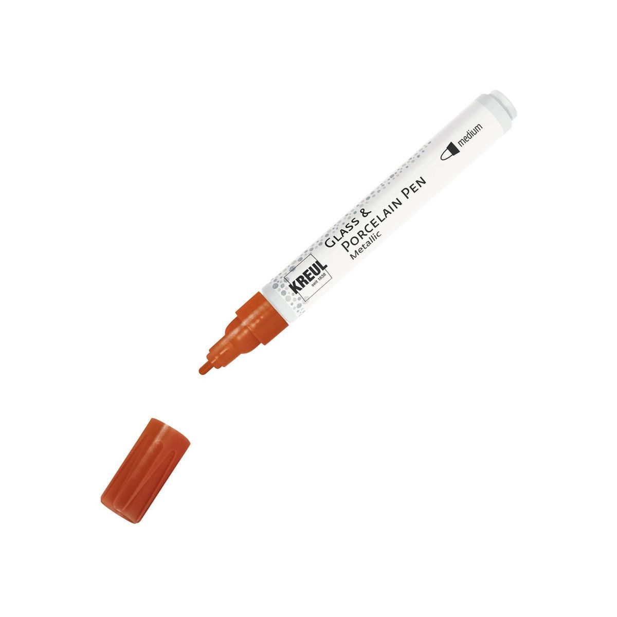 C. KREUL Malstift KREUL Glass & Porcelain Pen Metallic medium 2-4mm kupfer
