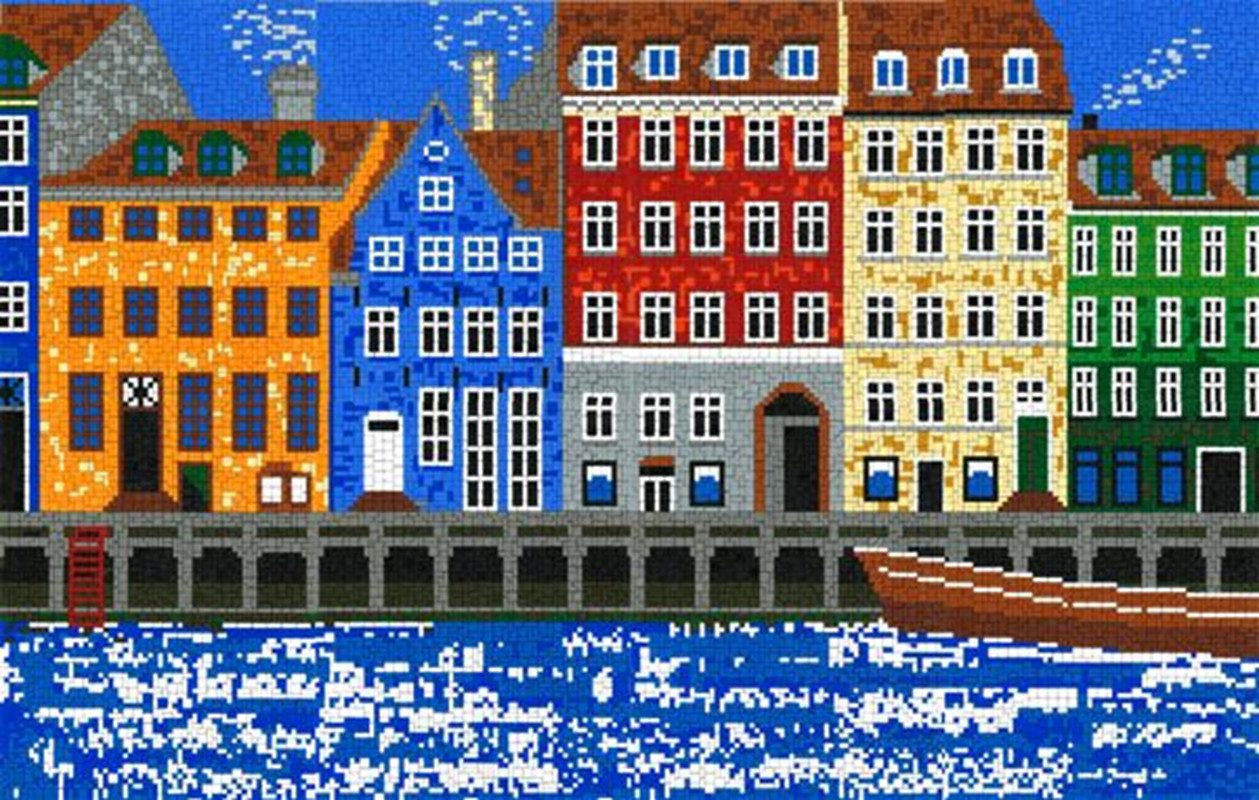 Stick it Steckpuzzle Nyhavn Pier Kopenhagen, 16500 Puzzleteile, Bildgröße: 106 x 66 cm