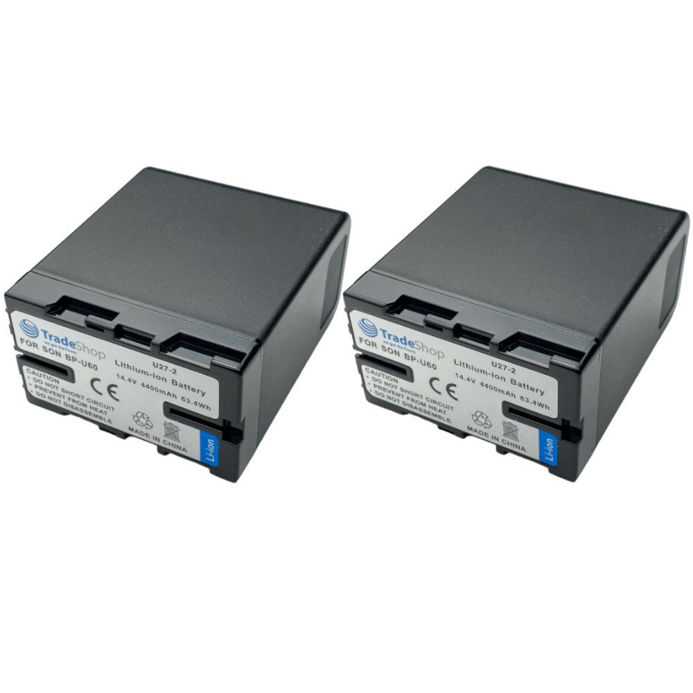 Trade-Shop 2x Akku passend für Sony PMW-280 PHU-120K PMW-300 PXU-MS240 PXW-FS5 Kamera-Akku Li-Ion 4400 mAh (14,8 V)