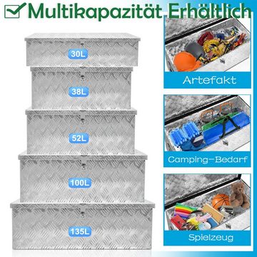 AUFUN Aufbewahrungsbox Truckbox Aluminium Werkzeugbox Transportbox M-XXXL