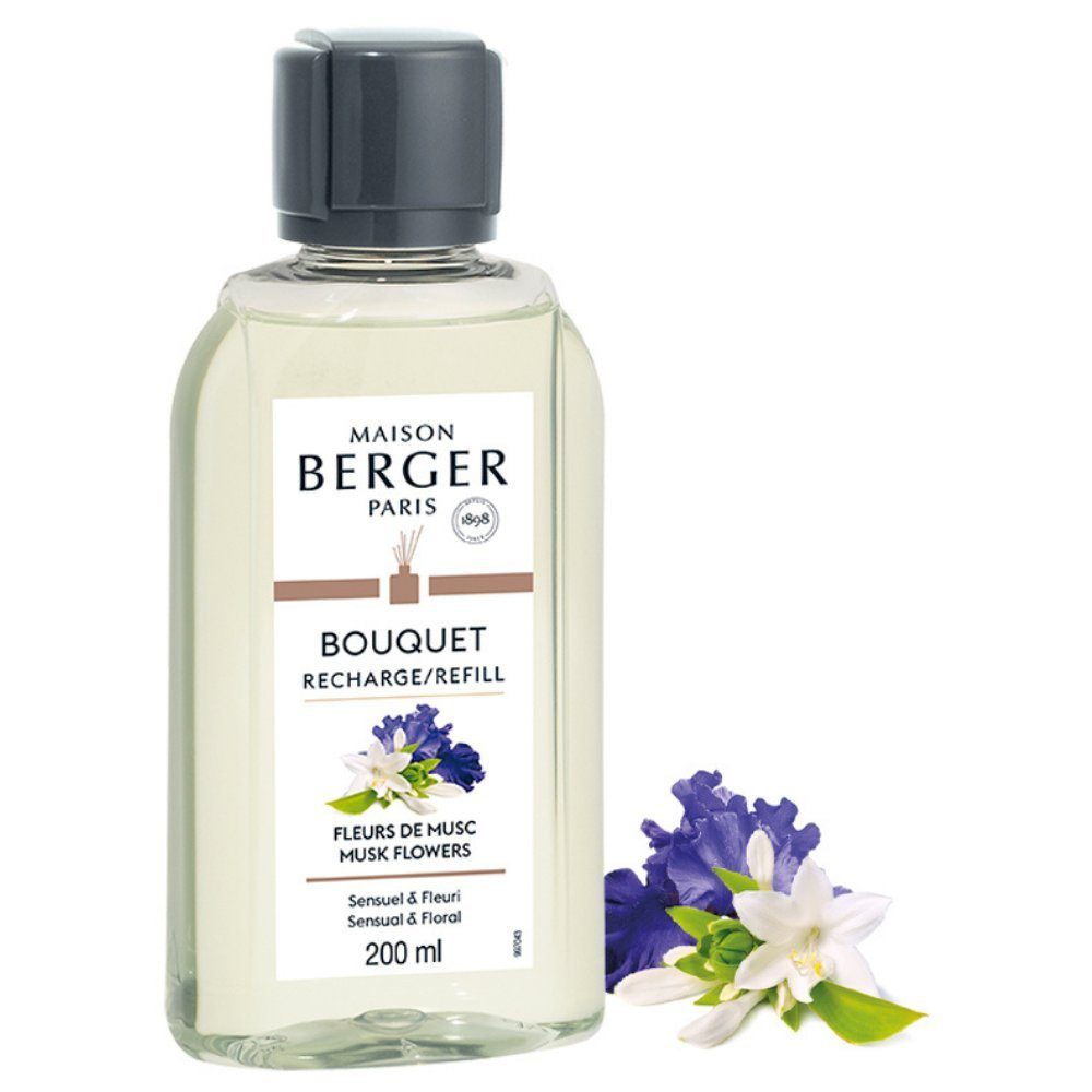 MAISON BERGER PARIS Duftlampe Refill für Raumduft Diffuser - Zarte Moschusblüte - 200ml - (65€/1L)