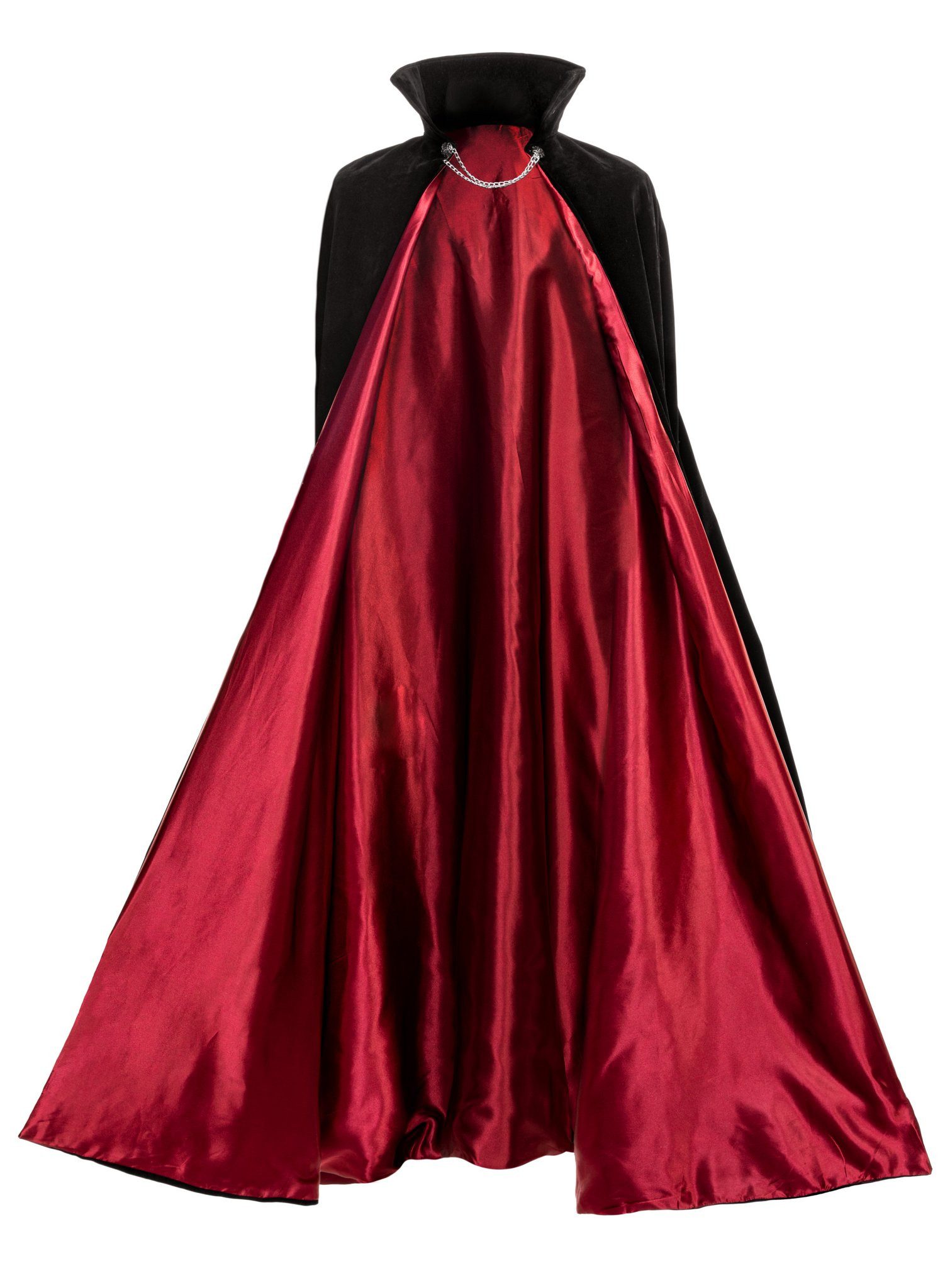 Maskworld Umhang Vampir Cape Deluxe - Halloween Kostüm Herren, Hochwertiger und eleganter Umhang für noble Vampire