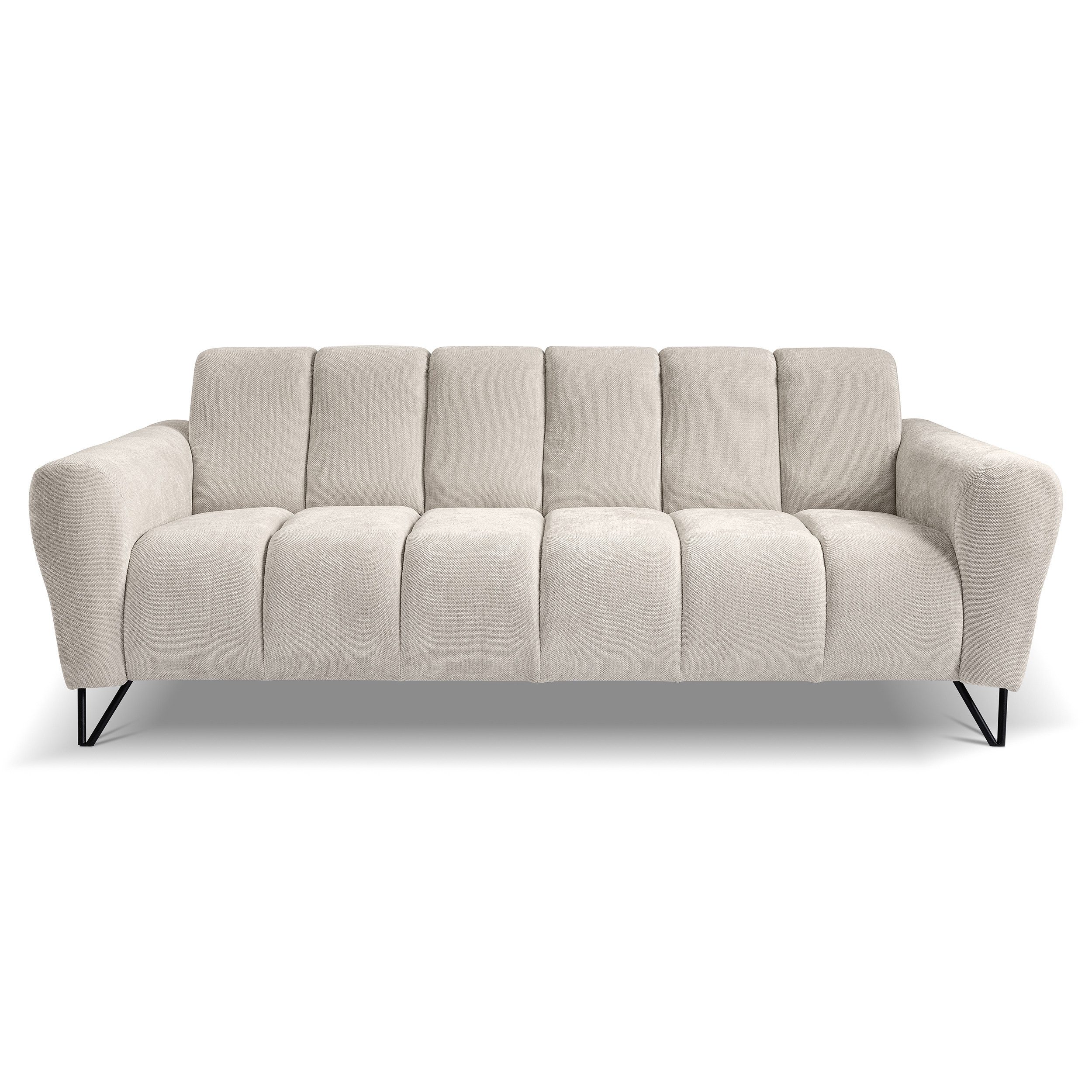 Beautysofa Sofa mit Metallbeine in schwarzer günstig online kaufen
