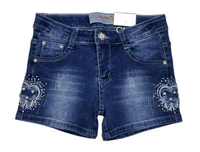 Girls Fashion Jeansshorts Шорти Jeansshorts Kinder Sommerhose Hot Pants, M413 mit Stretch-Anteil