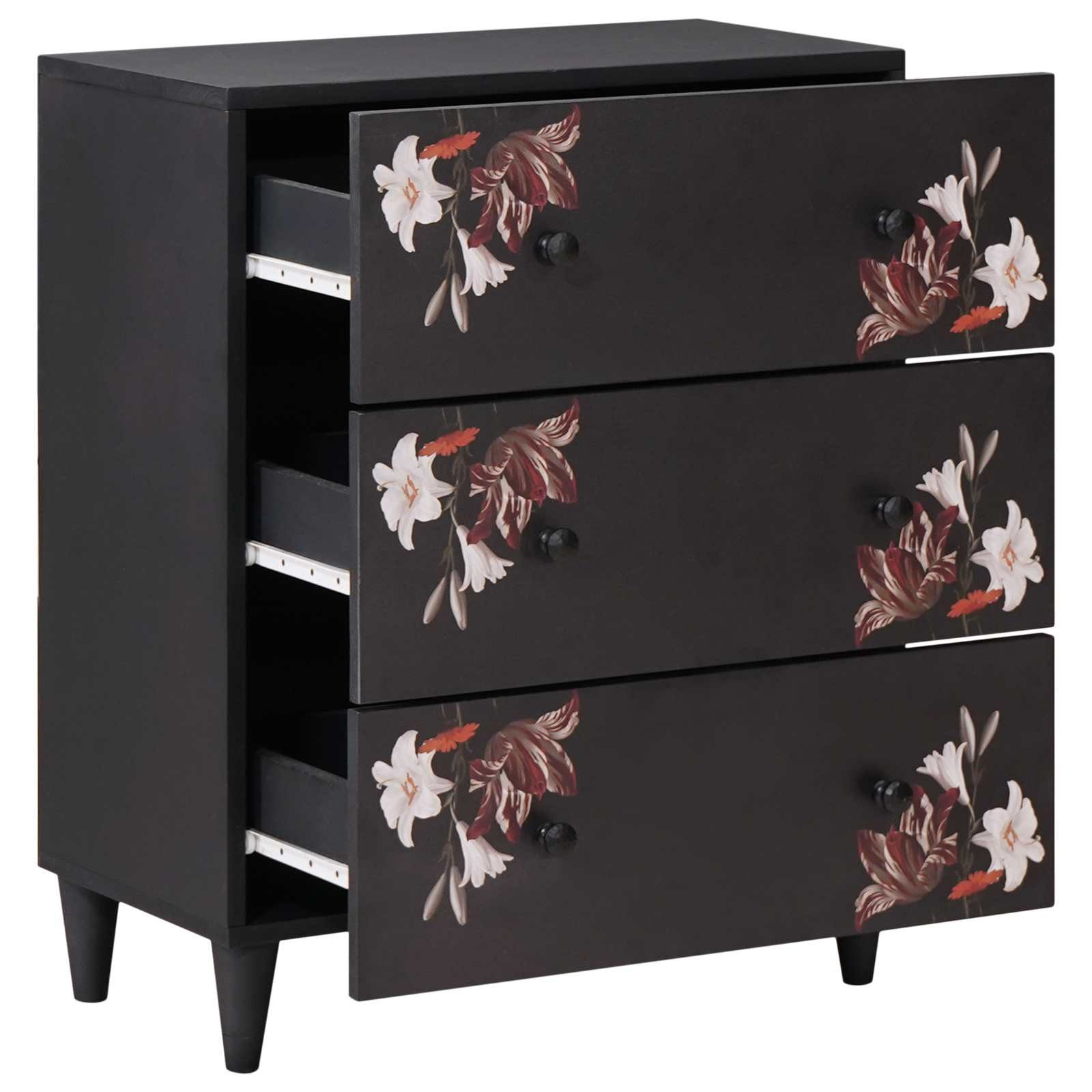 vidaXL Kommode 60 x 33,5 x 75 cm Kommode Schubladenschrank Stauraumschränke Mehrfarbi