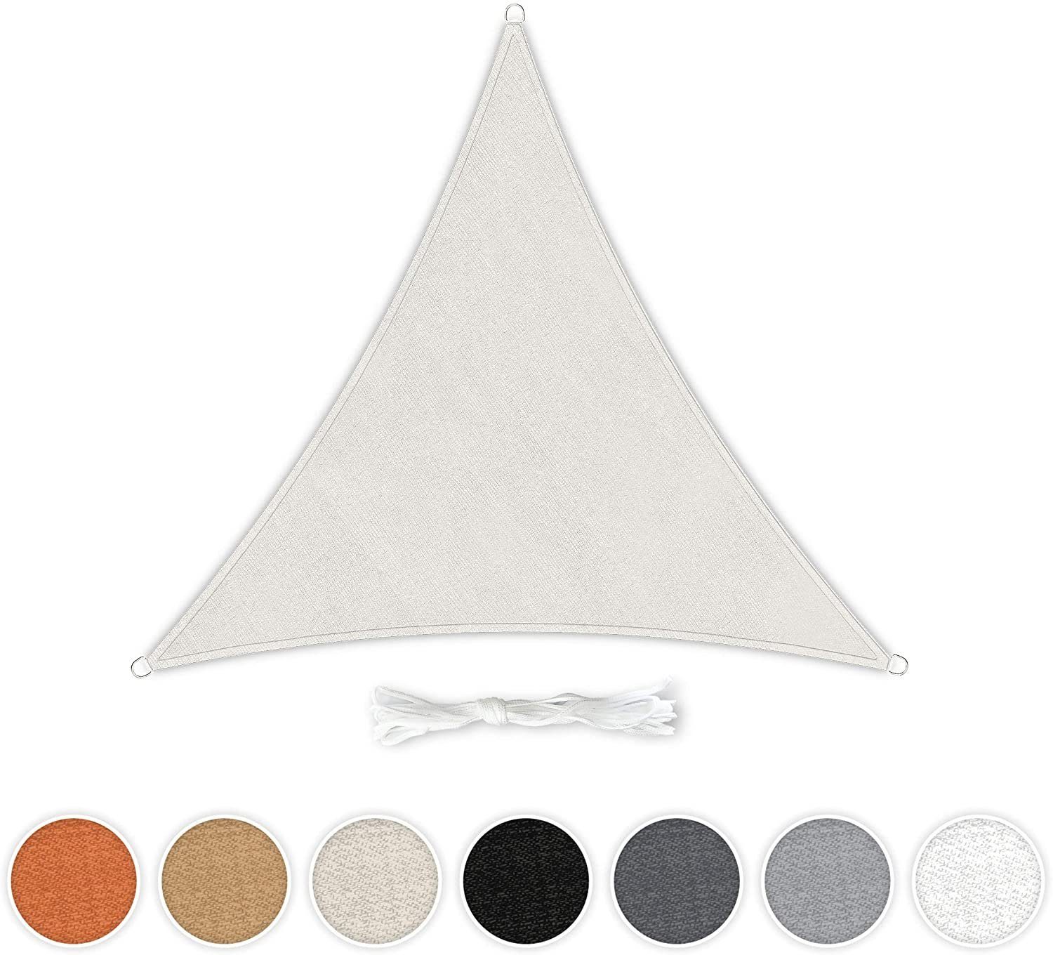 Hometex Premium Textiles Sonnensegel Sonnenschutz Windschutz - robust, stabil & vielseitig, robuster und stabiler Schattenspender für Garten, Balkon und Terrasse Light Grey