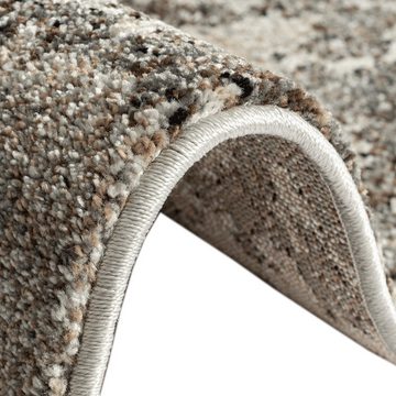 Teppich Abstrakter Designerteppich für Flur & Aufenthaltsraum in braun grau, Teppich-Traum, rechteckig, Höhe: 13 mm