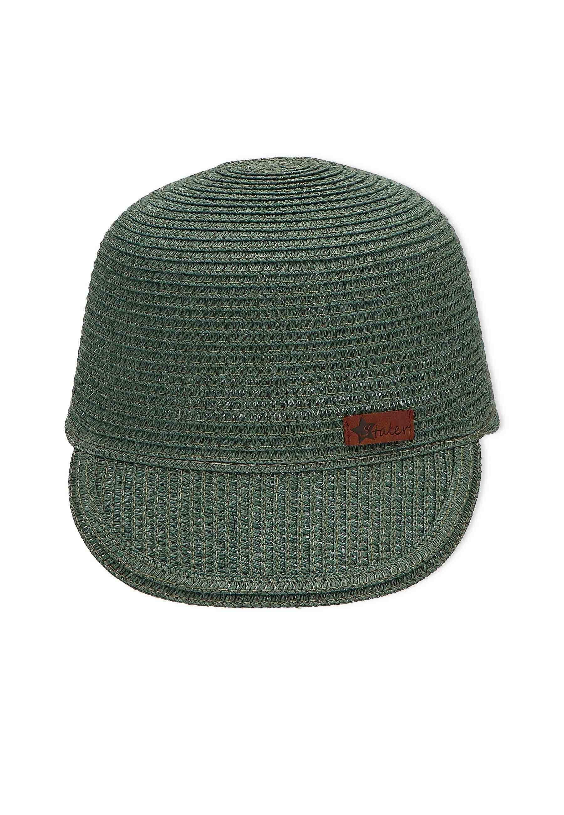 Sterntaler® Baseball Cap Cap (1-St., Baseball-Cap Größenregulierung Hut aus ohne Stroh mit UV-Schutz Kinder Stroh Sonnenschutz für 50+ Einfarbig) Grün dunkelgrün