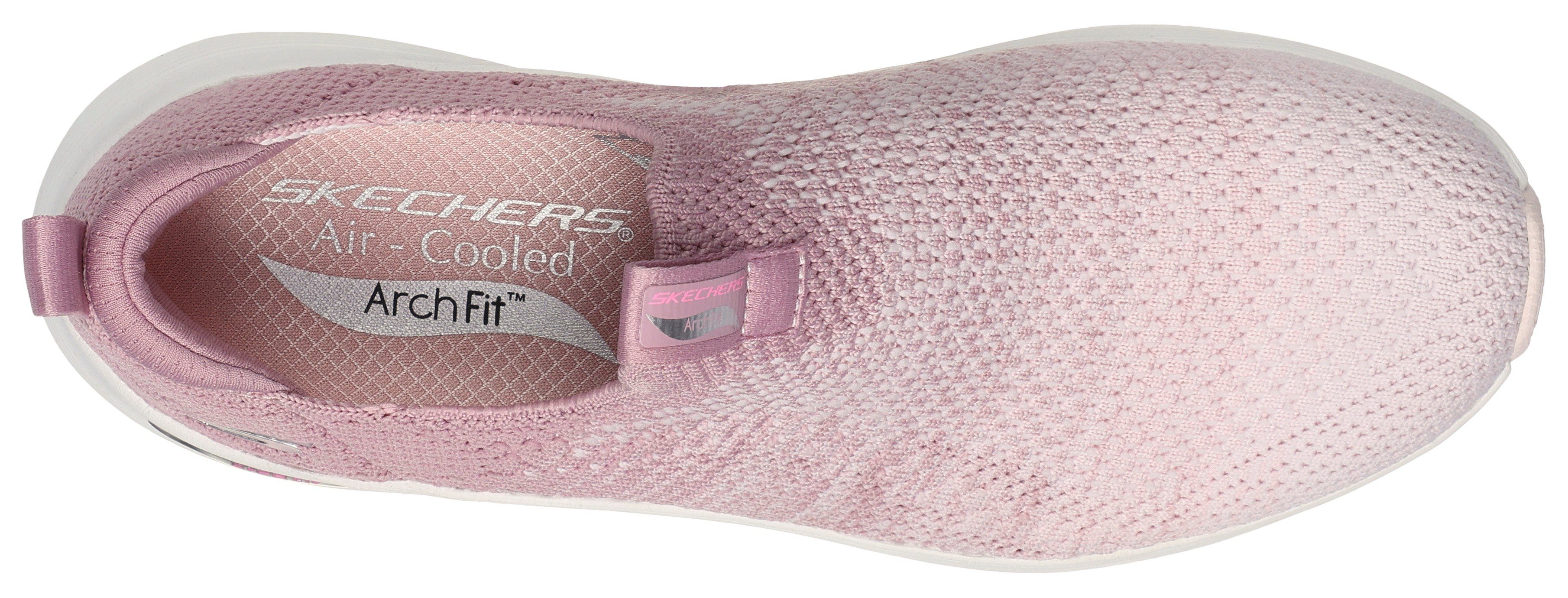 Skechers ARCH FIT 2.0 mauve stylischem Sneaker Slip-On Farbverlauf mit
