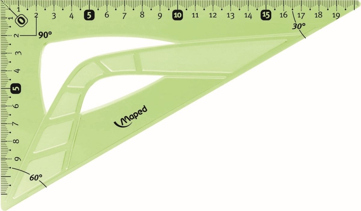 MAPED Geodreieck Zeichendreieck 60 Grad Flex 21cmfarbig sortiert Blister