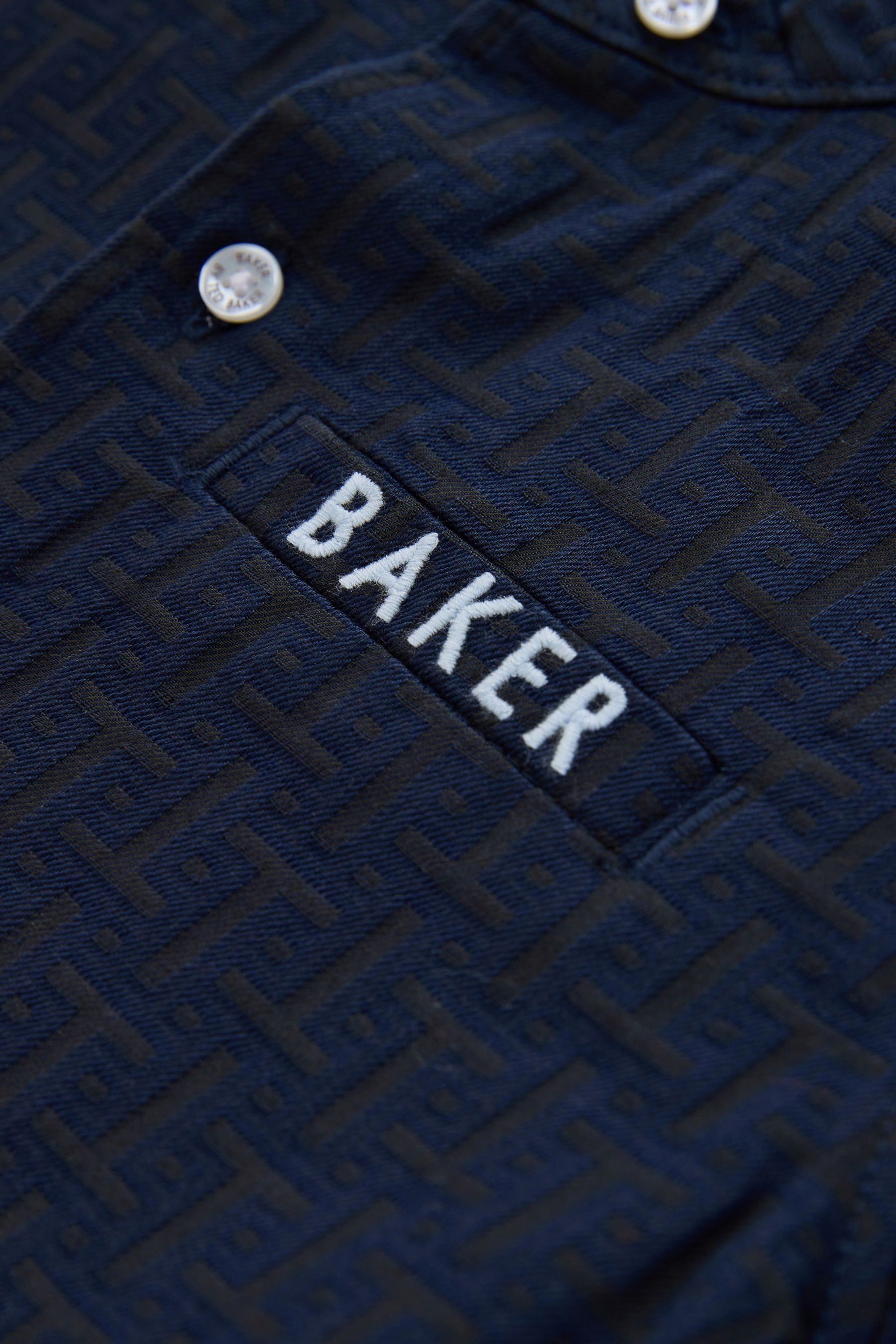Baker by Ted Baker Kurzarmhemd Baker by Ted Baker Hemd mit Stehkragen (1-tlg) – Bild 3 von 5