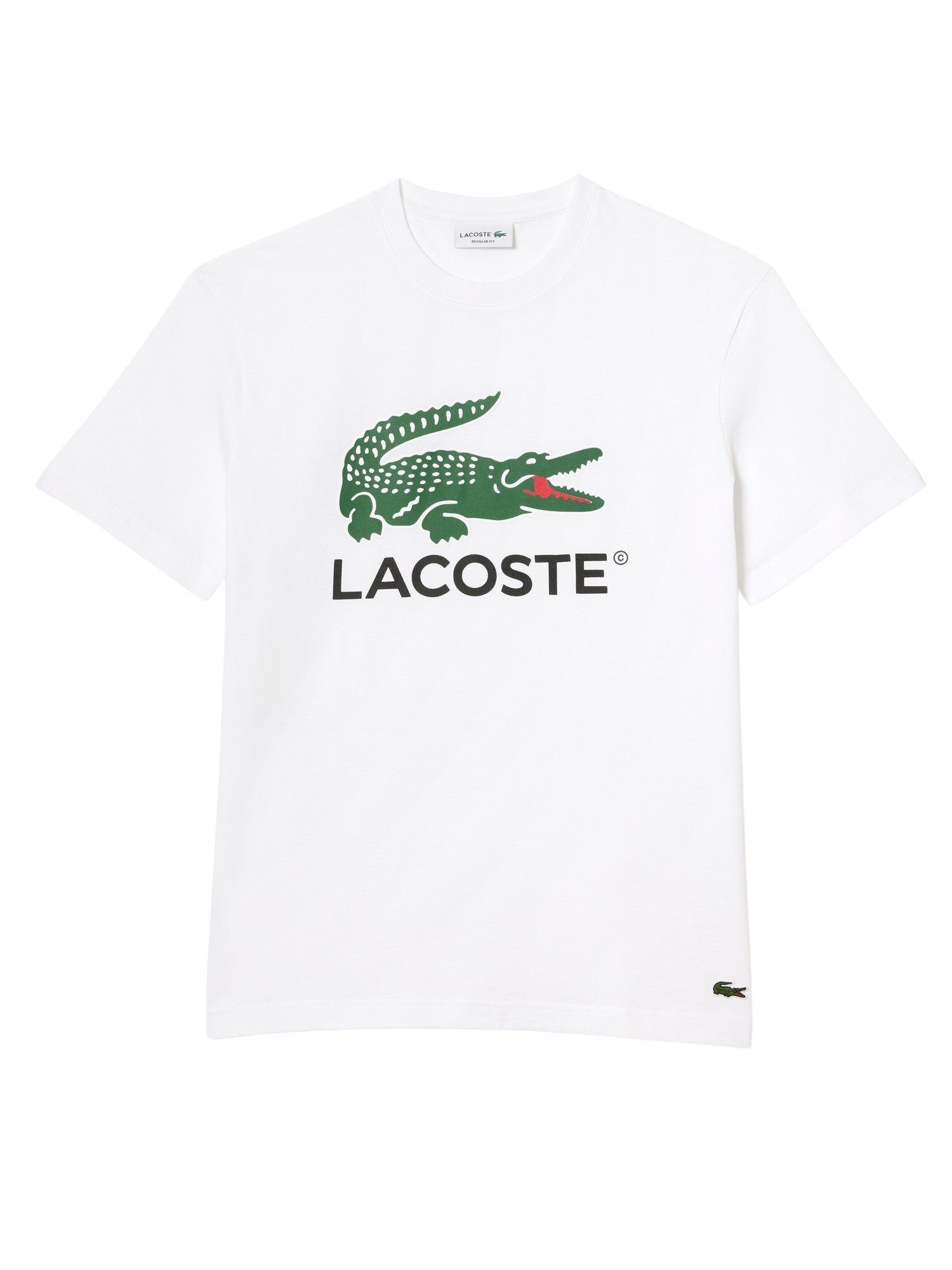 und Kurzarmshirt Lacoste mit T-Shirt schwarz T-Shirt Rundhalsausschnitt (1-tlg)