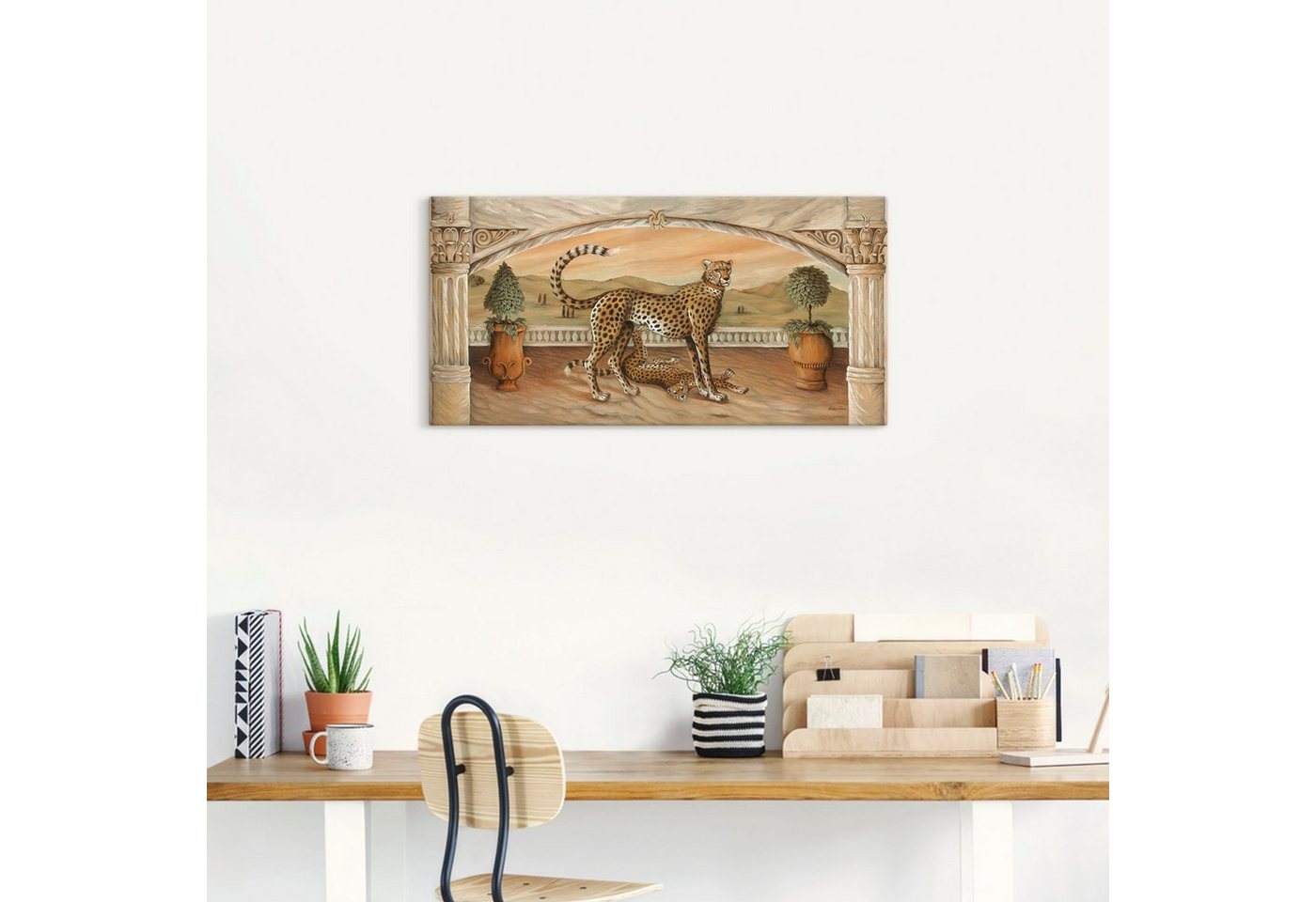 Artland Wandbild »Geparden unterm Bogen«, Wildtiere (1 Stück), in vielen Größen & Produktarten - Alubild / Outdoorbild für den Außenbereich, Leinwandbild, Poster, Wandaufkleber / Wandtattoo auch für Badezimmer geeignet-kaufen