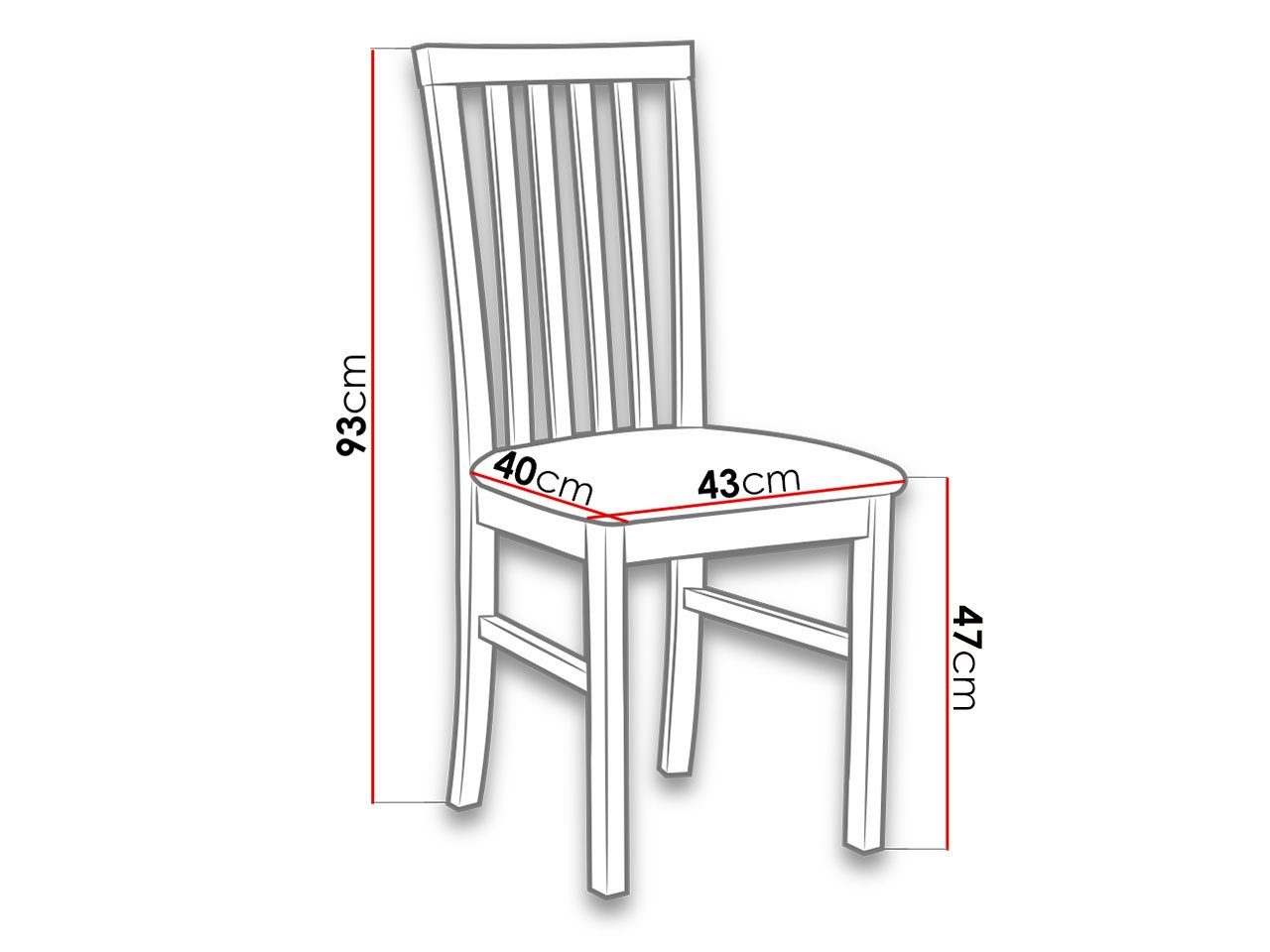 MIRJAN24 Stuhl Milano I Buchenholz, aus cm (1 Stück), 43x40x93