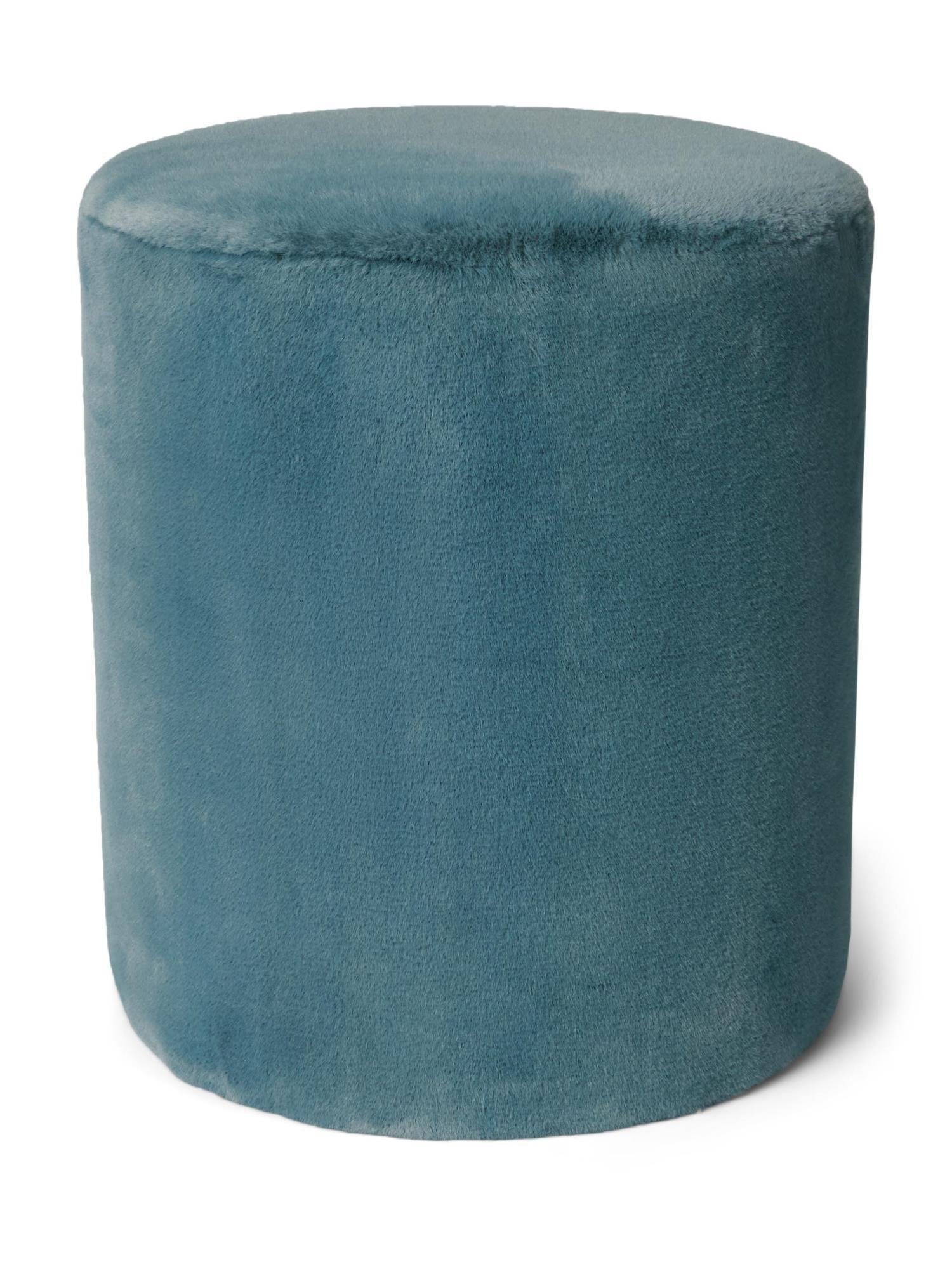 Essenza Sitzwürfel Furry (1 St), aus sehr weichem Material und einfarbig Denim