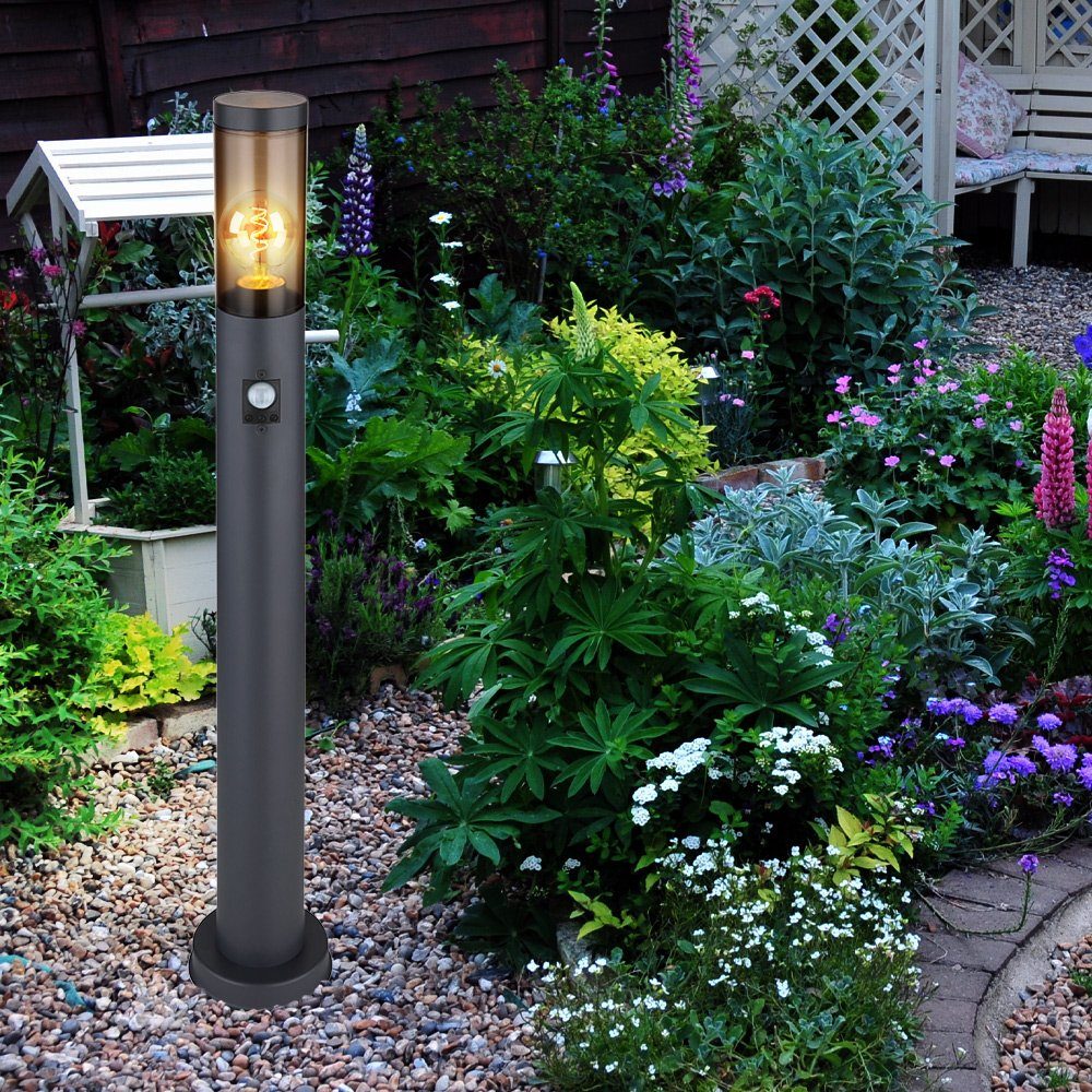 etc-shop Sockelleuchten, Stehlampe nicht inklusive, Leuchtmittel Wegeleuchte Sockelleuchte außen Bewegungsmelder Gartenlampen