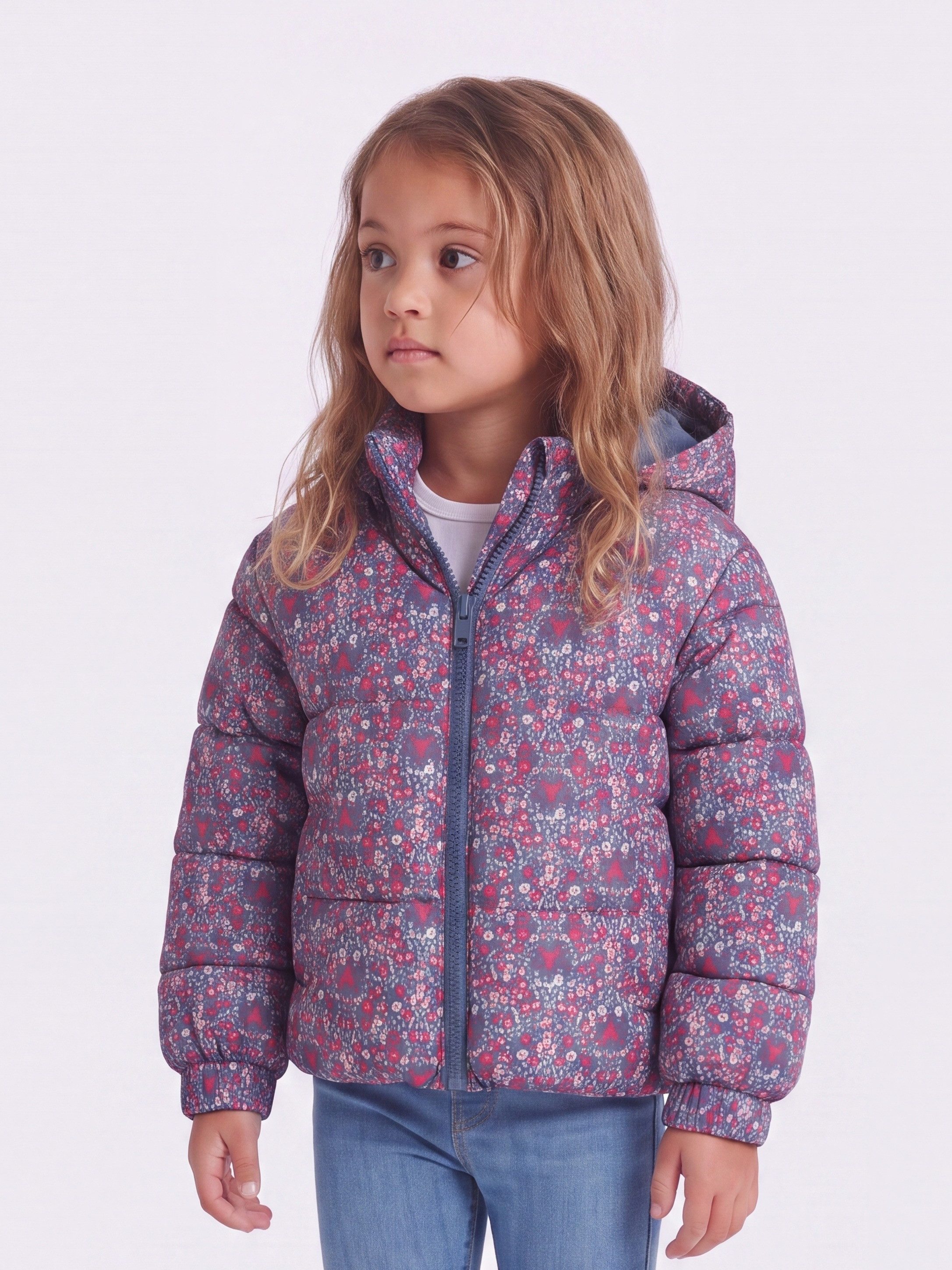 KIDS ONLY Steppjacke KMGDALIA SHORT PUF AOP JACKET OTW NOOS Polyester