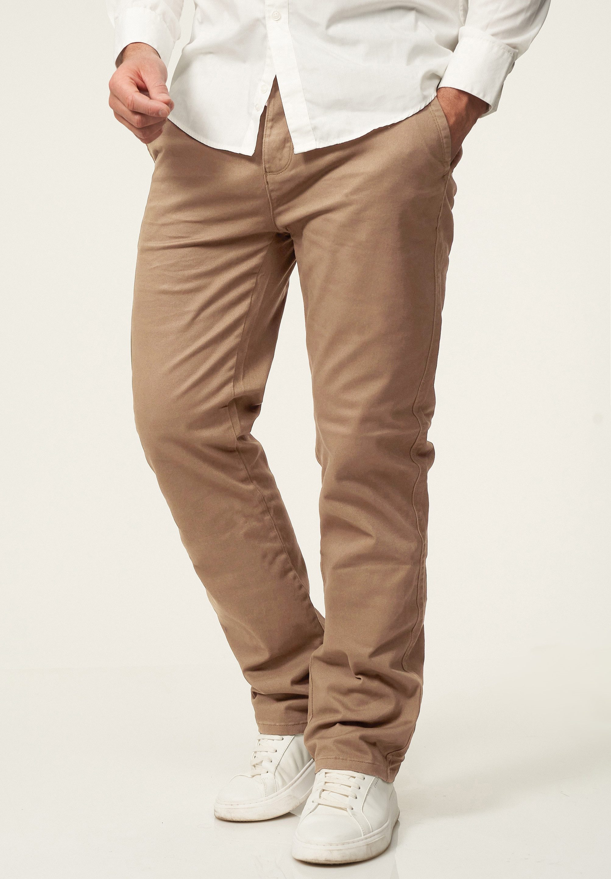 DAILY COTTON Chinohose DCDAVIE Herren Chino Hose Elastische Jeans Stoffhose Straight-Fit Casual