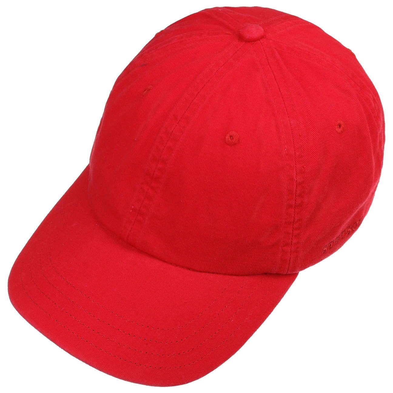 Stetson Baseball Cap (1-St) Basecap Metallschnalle rot