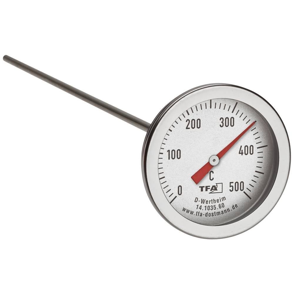 TFA Dostmann Backofenthermometer Profi-Backofenthermometer mit langem Temperaturfühlerals 14.1035.60, Einbaufähig