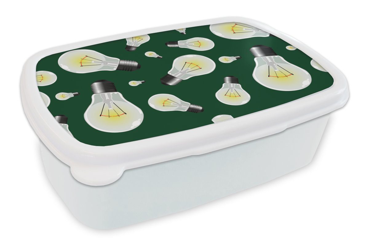 MuchoWow Lunchbox Lampen - Muster Kinder für Brotbox Brotdose, weiß Licht, Mädchen Kunststoff, für (2-tlg), und - Jungs Erwachsene, und