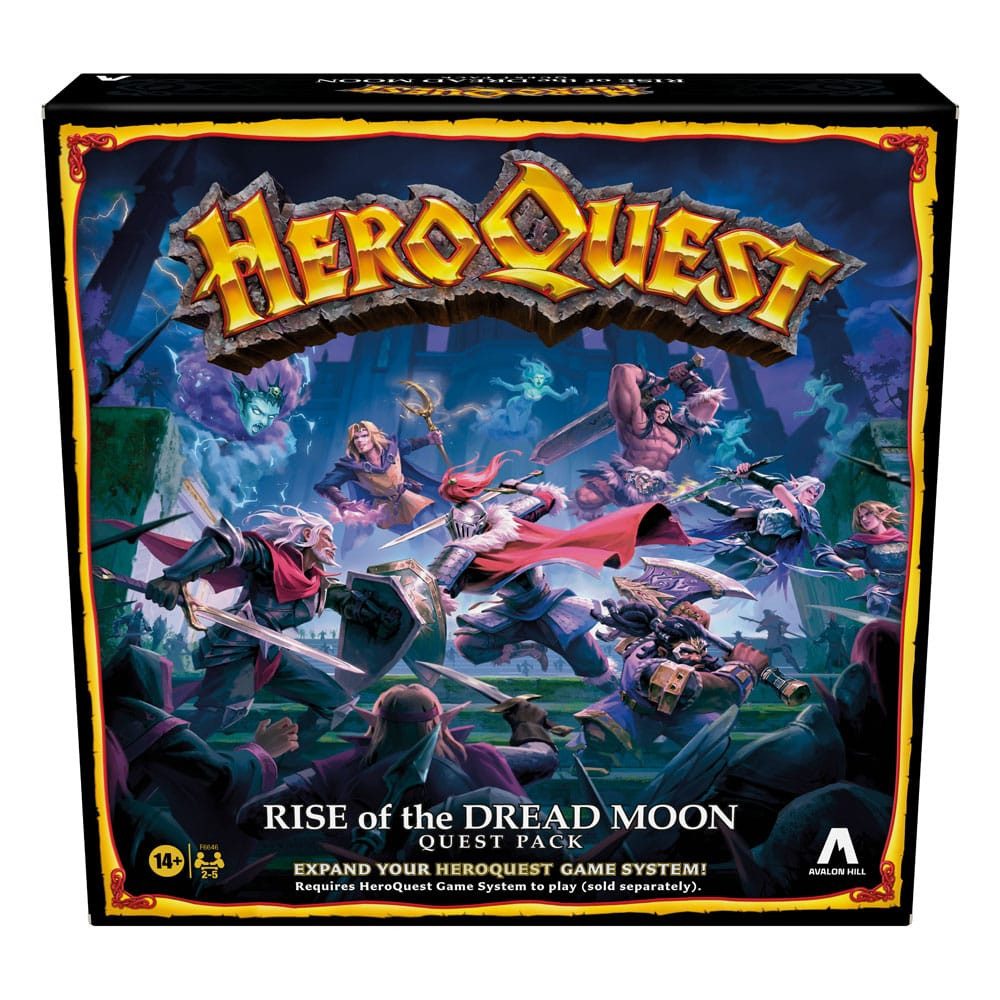 Hasbro Spiel HeroQuest - Brettspiel-Erweiterung - Rise of the Dread Moon - englisch