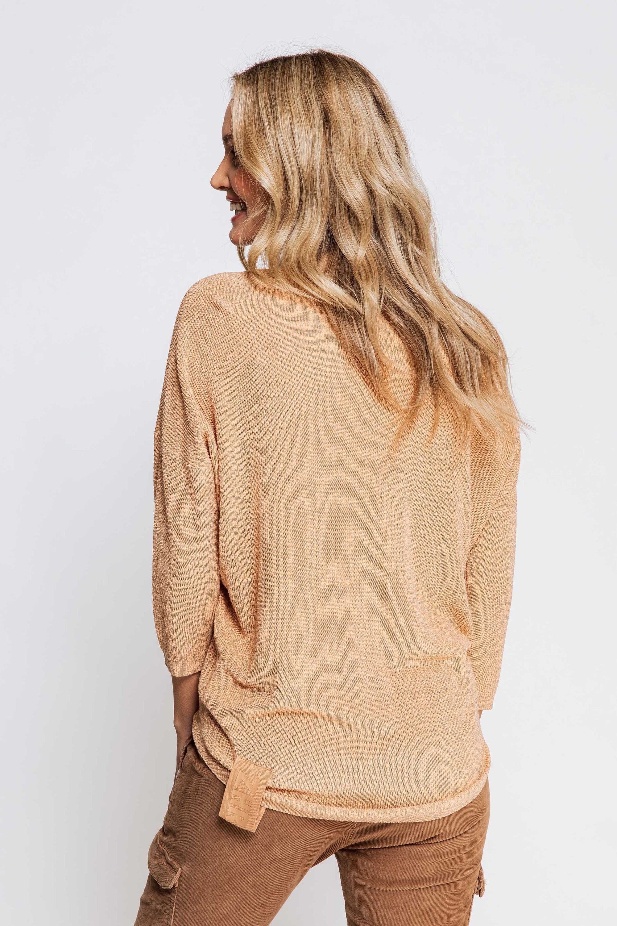 Sweatshirt Sweater NINA Zhrill (0-tlg) Brown