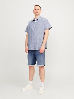 Jack & Jones PlusSize Kurzarmhemd JJELINEN BLEND SHIRT SS SN PLS