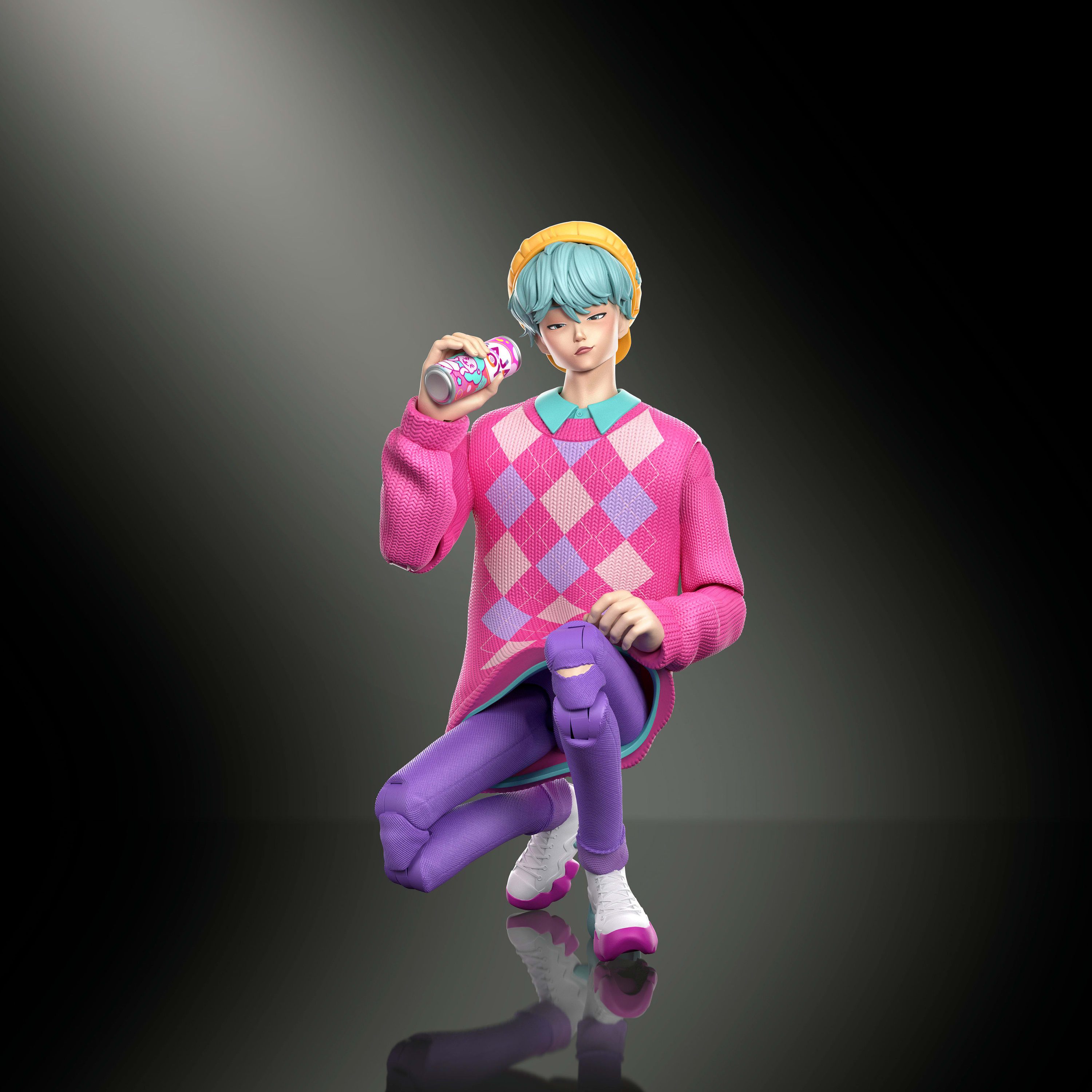 Mattel® Actionfigur KPop Demon Hunters Saja Boys Baby-Actionfigur Soda Pop, beweglich – Bild 3 von 5