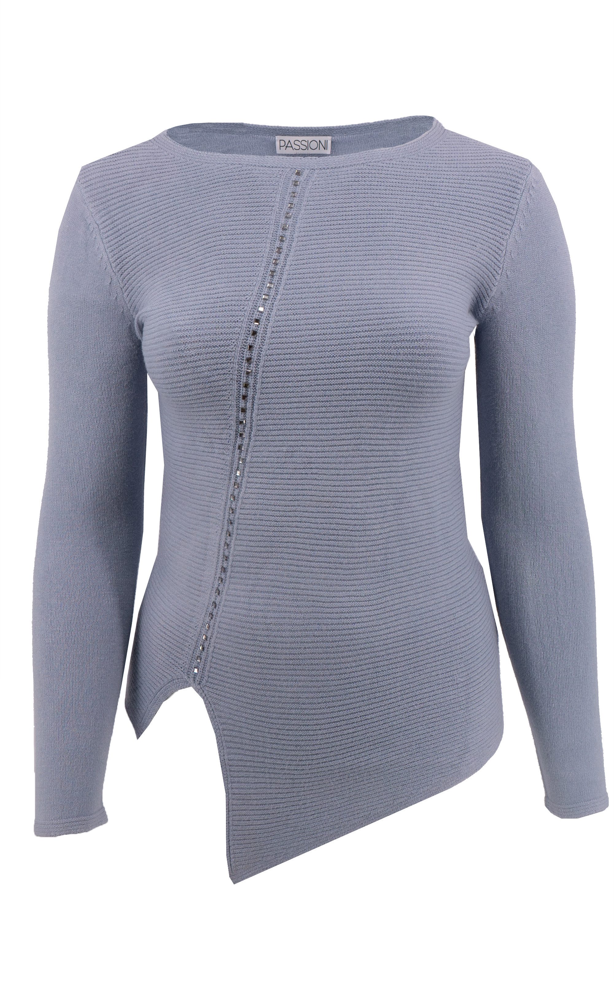 Passioni Strickpullover mit Perlendetail günstig online kaufen