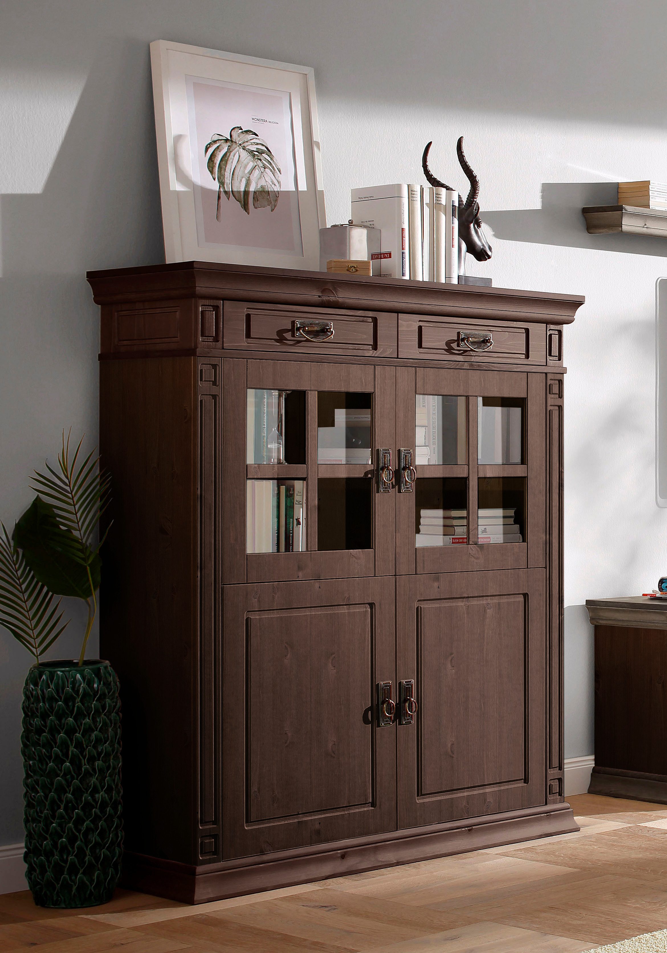 Home affaire Highboard Vinales, Vitrine, Breite günstig online kaufen