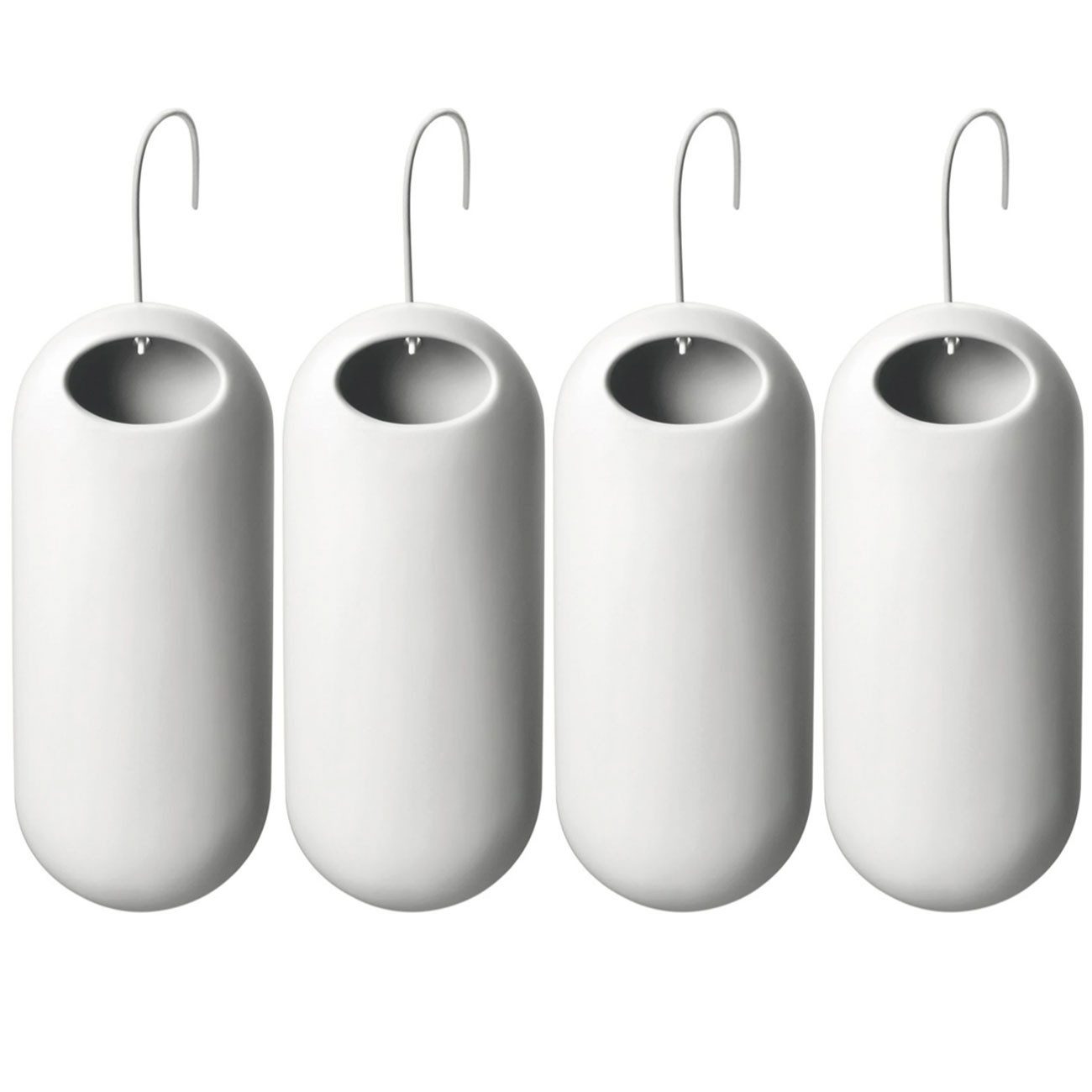 Tescoma Luftbefeuchter Keramik-Wasserverdunster matt weiß, Heizkörper-Luftbefeuchter 250ml, Heizkörper-Luftbefeuchter mit Metallhaken aus Keramik