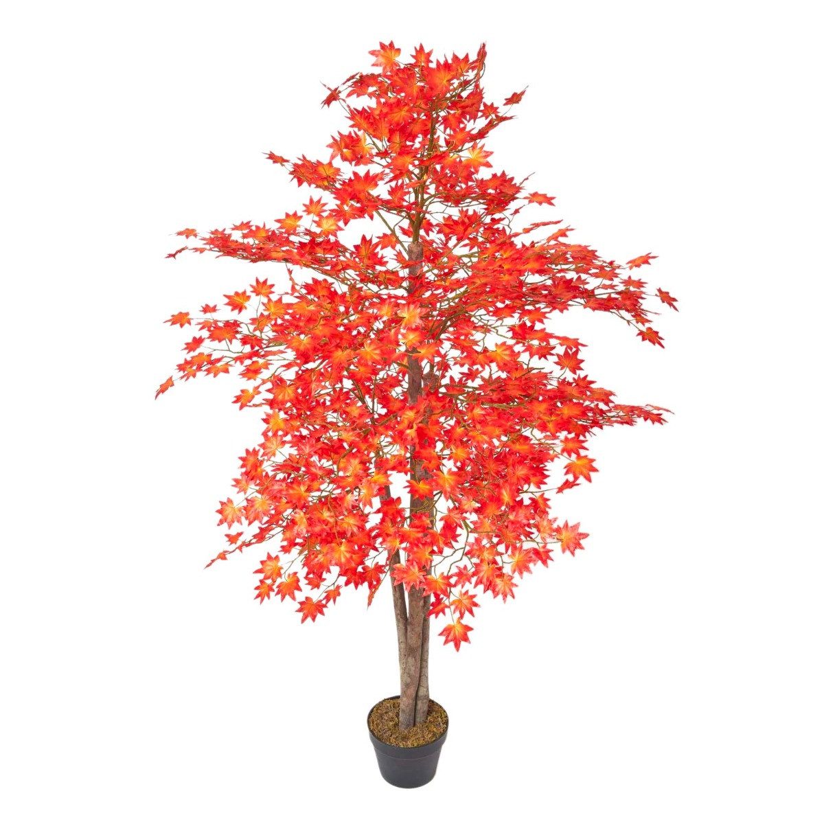 Kunstbaum Kunstbaum Rot/Orange 'Ahornbaum', 160 cm, Homescapes, Höhe 160 cm günstig online kaufen
