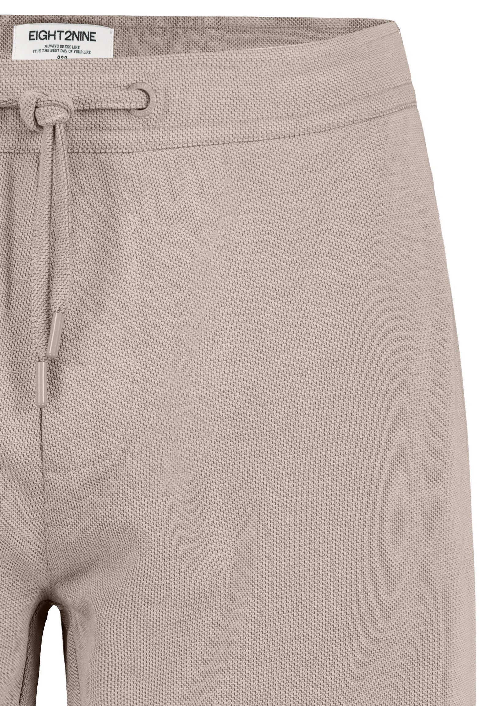 Eight2Nine Sweatshorts Tunnelzug Bund Seitentaschen Regular Fit Modern Komfort für Herren (1-tlg) Normal Fit Einfarbig elastisch Kordelzug Casual-Style