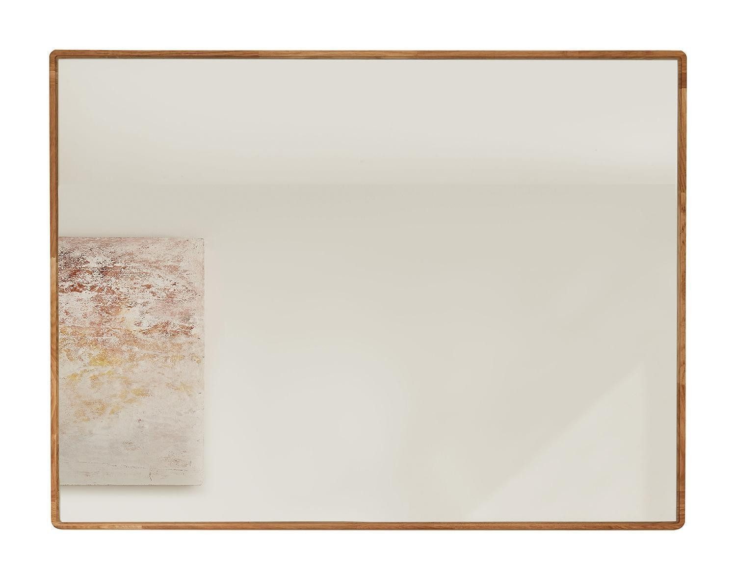 G+K Möbelvertriebs GmbH Garderobenspiegel KM-0663, Wildeiche massiv geölt, mit Rahmen, B 100 x H 80 x T 2 cm