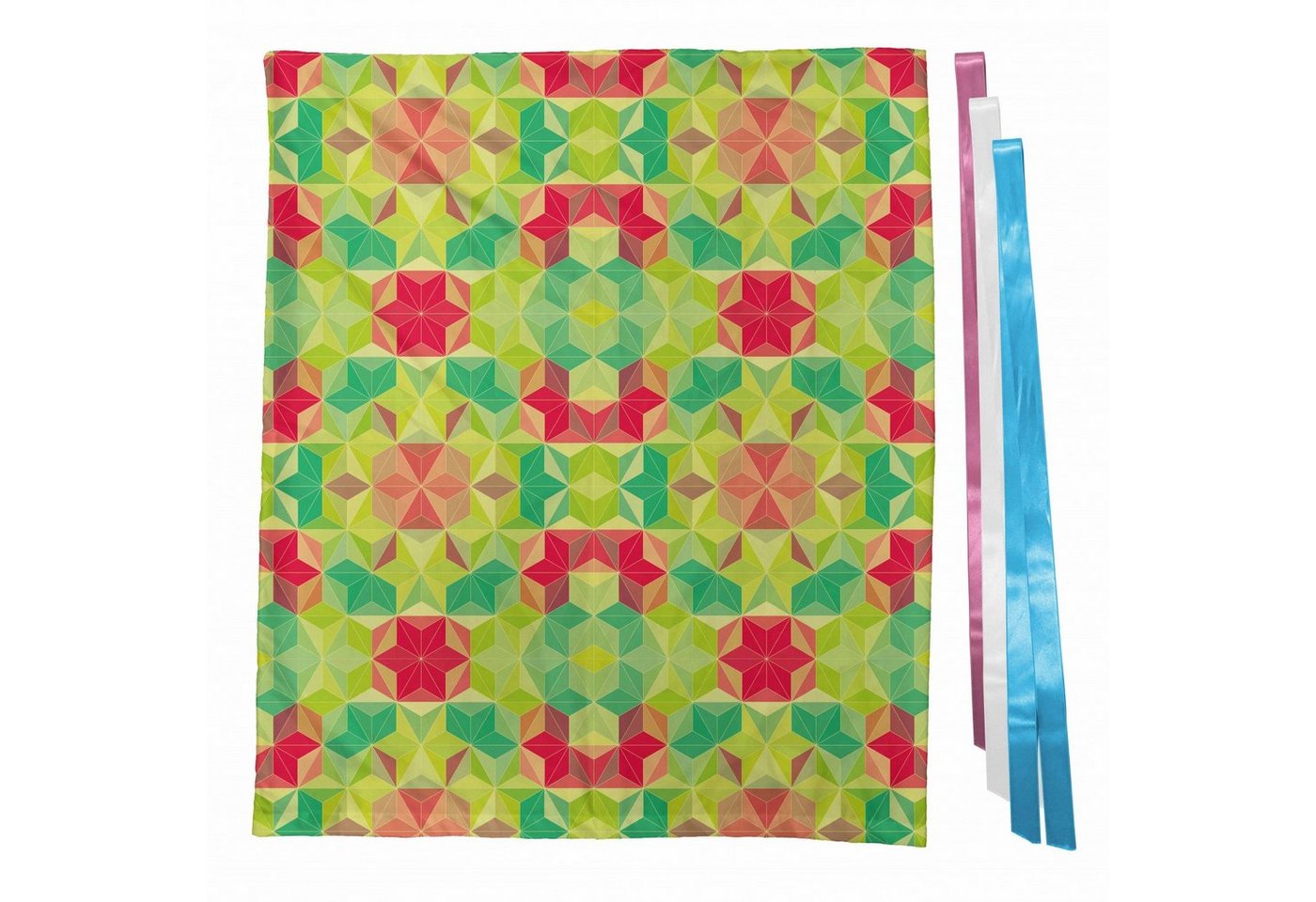 Thumbnail - Abakuhaus Geschenkbox 3x Bändern Wiederbenutzbar, Abstrakt Mosaik-Würfel Hexagon