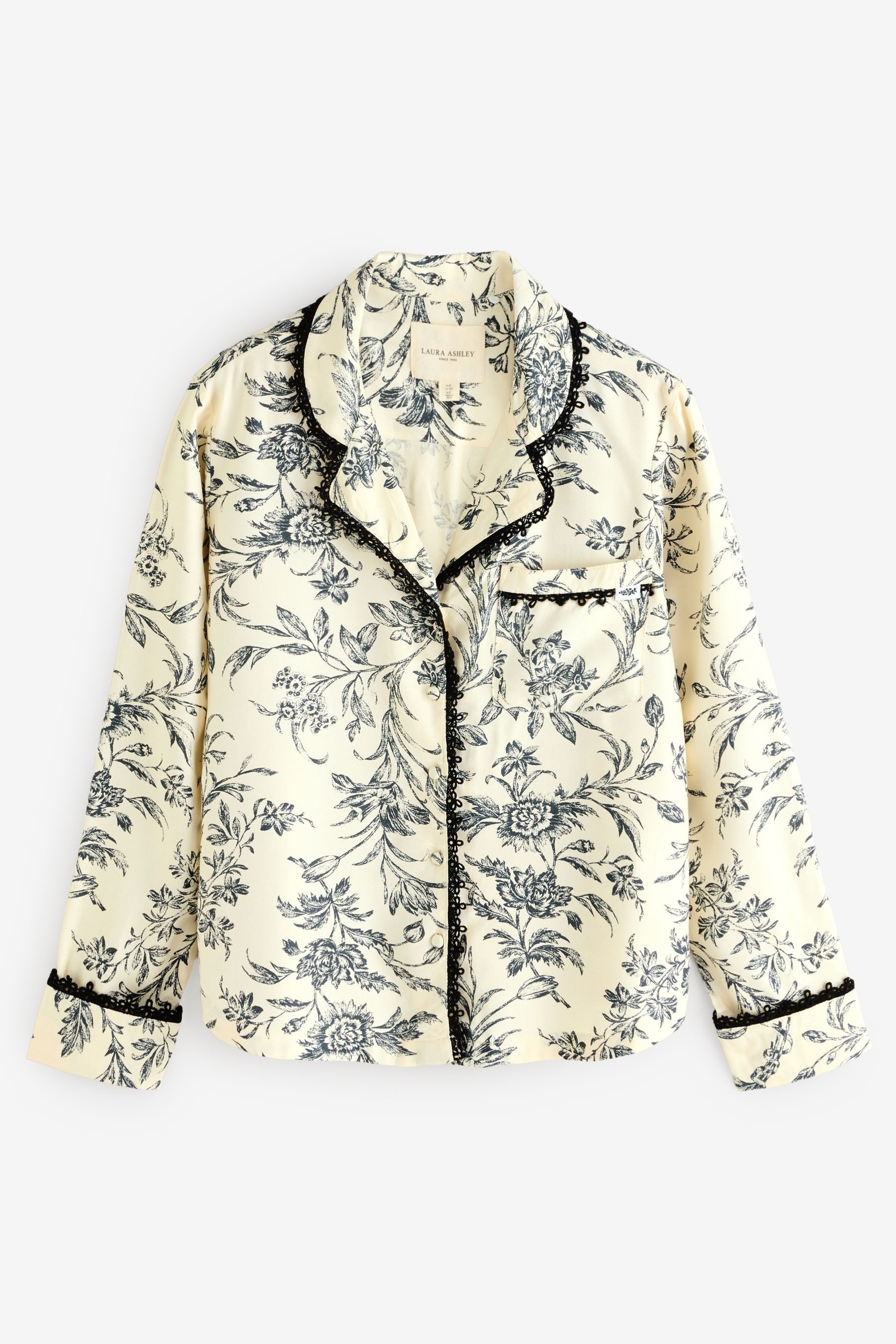 LAURA ASHLEY Pyjama Laura Ashley Viskose-Schlafanzug mit Knopfleiste (2 tlg günstig online kaufen