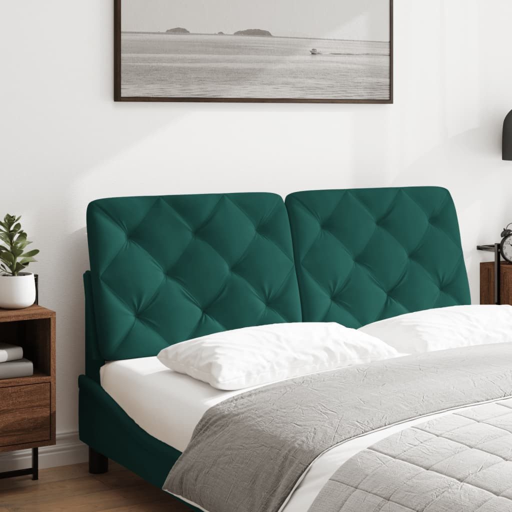 vidaXL Kopfteil Kopfteil-Kissen Dunkelgrün 120 cm günstig online kaufen
