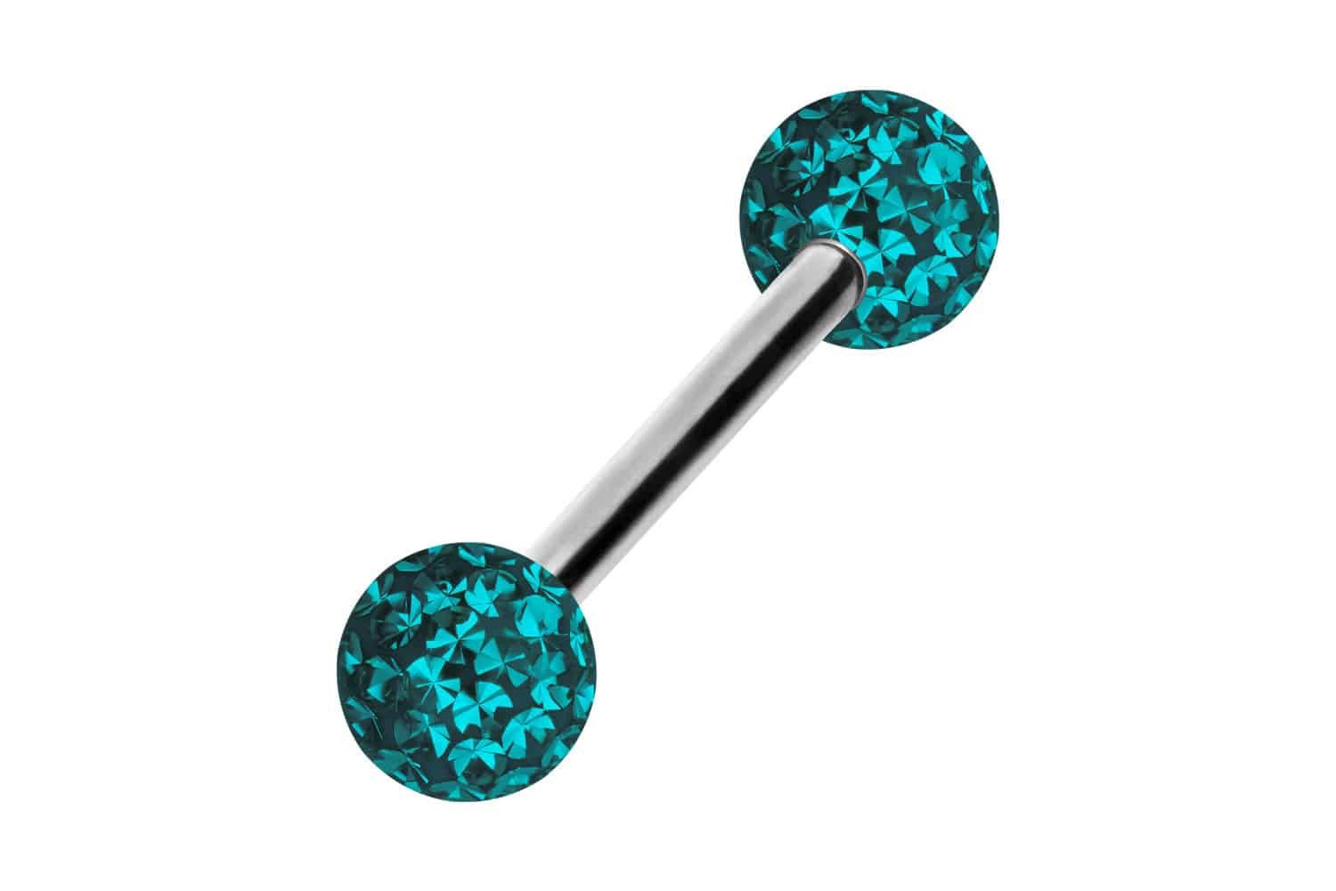 PIERCINGLINE Brustwarzenpiercing Chirurgenstahl Barbell EPOXY-KUGELN (Barbells, 1-tlg)