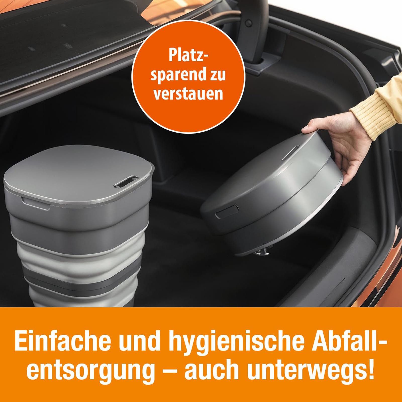 Telewelt Mülleimer Abfalleimer mit Sensor Automatik Müllbehälter Abfallbehälter, mit Bewegungssensor Faltbar 8,5L