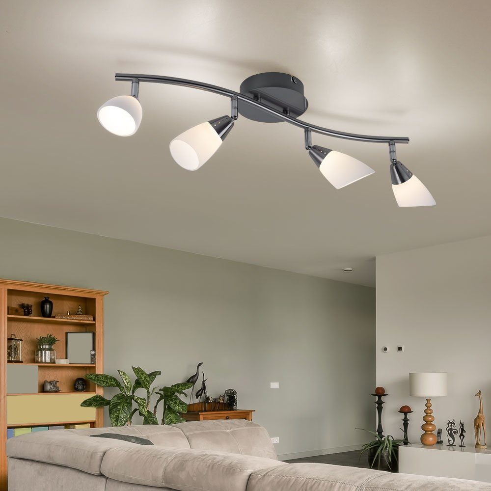 verbaut, Spotleiste LED-Leuchtmittel Deckenlampe, LED LED fest Wohnzimmerleuchte Warmweiß, mit Deckenleuchte Deckenleuchte, etc-shop
