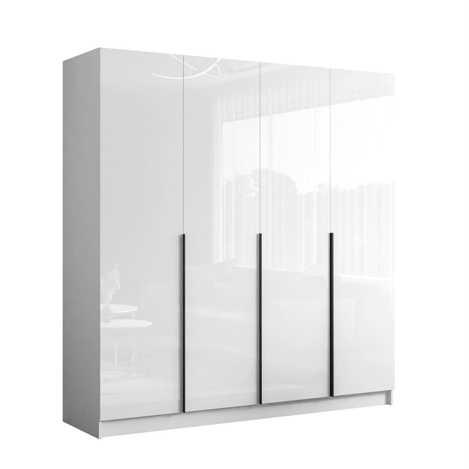 Lookway Kleiderschrank AUREL 4D mit Hochglanz günstig online kaufen