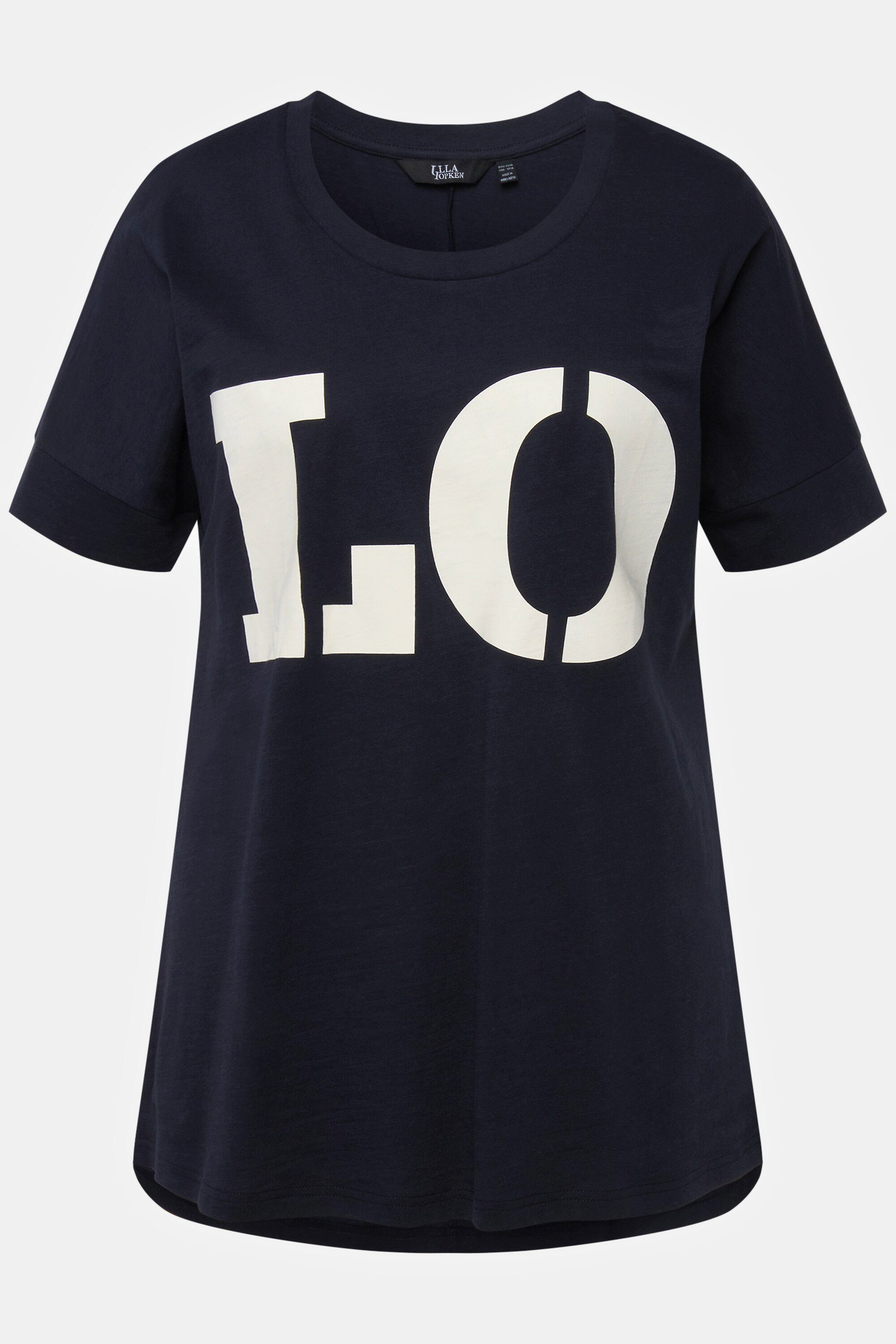 LOVE Oversized Ulla marine T-Shirt Rundhals Halbarm Popken Rundhalsshirt